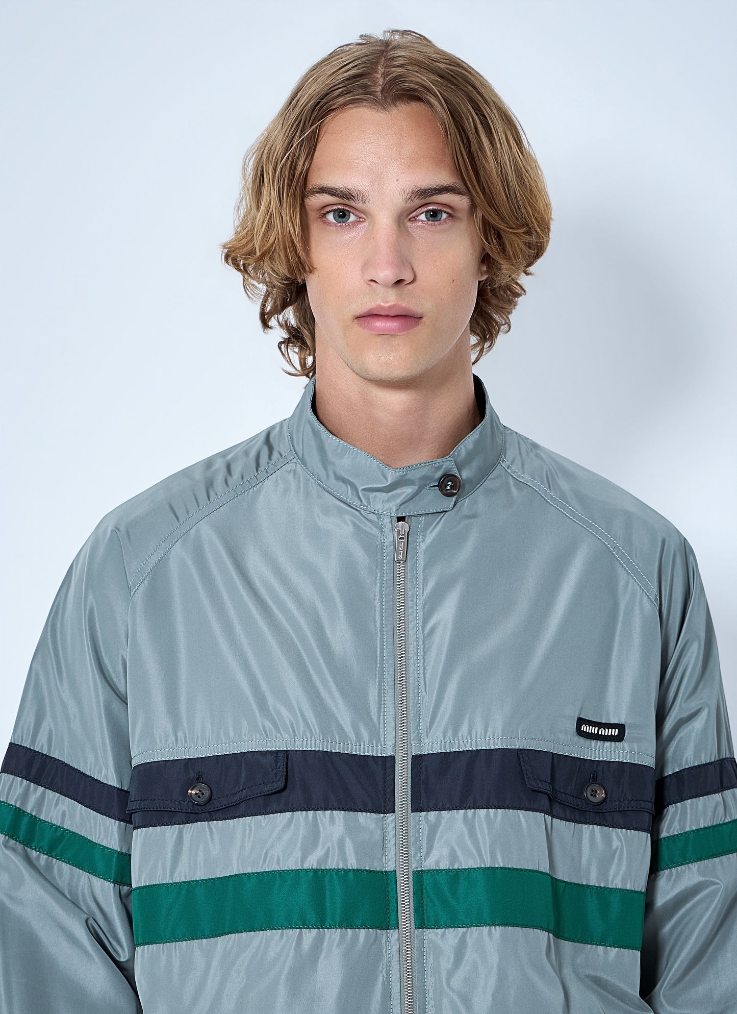 Miu Miu Men Technical Silk Blouson Jacket MIU MIU