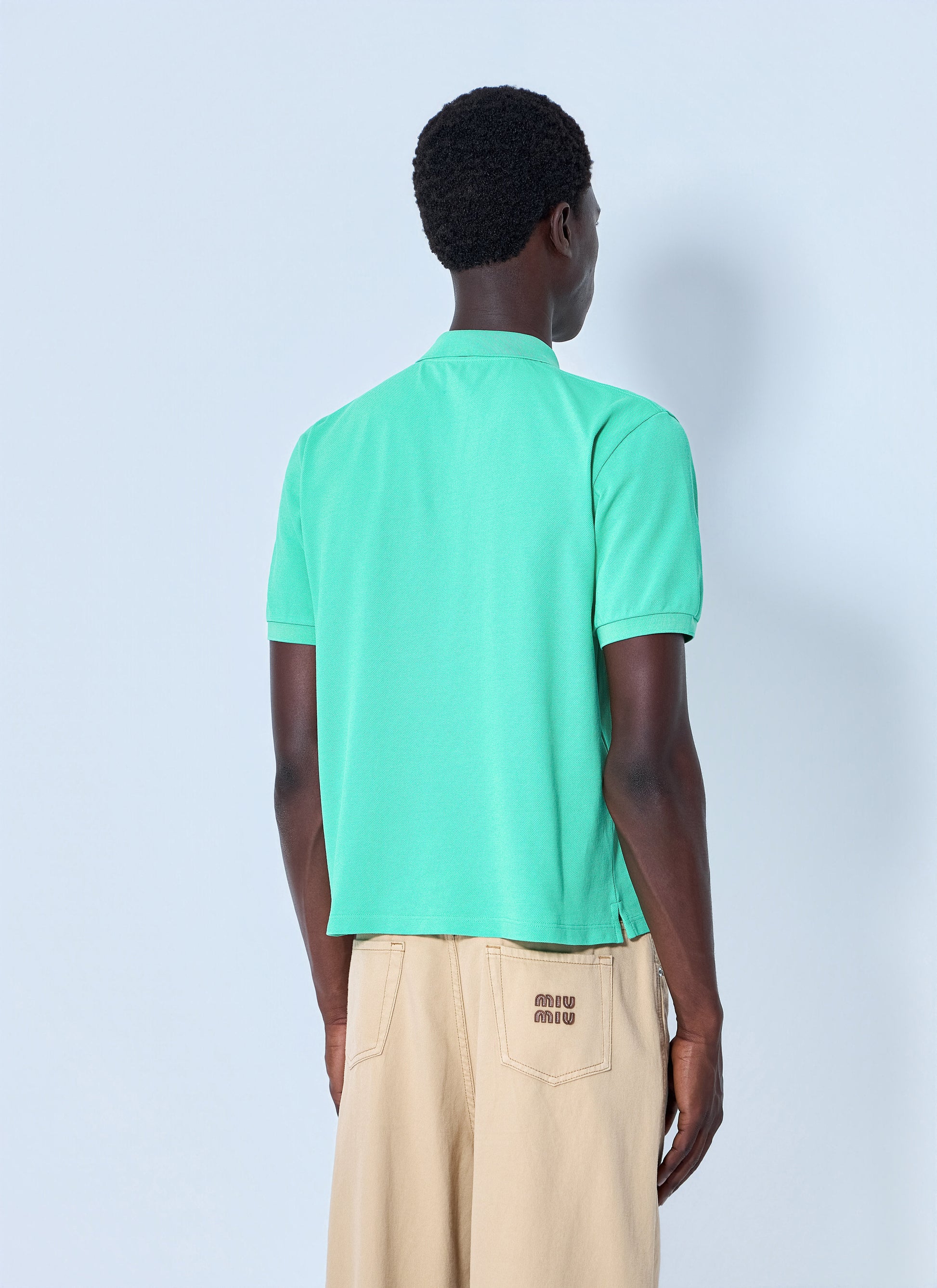Miu Miu Men Cotton Piqué Polo Shirt MIU MIU