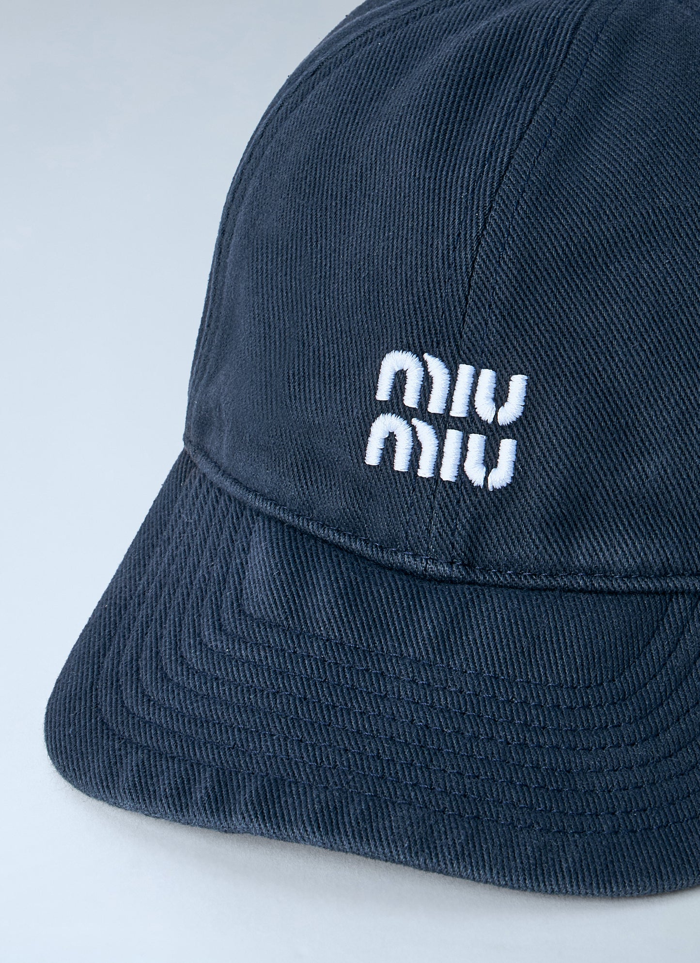Miu Miu Men Denim Baseball Cap MIU MIU
