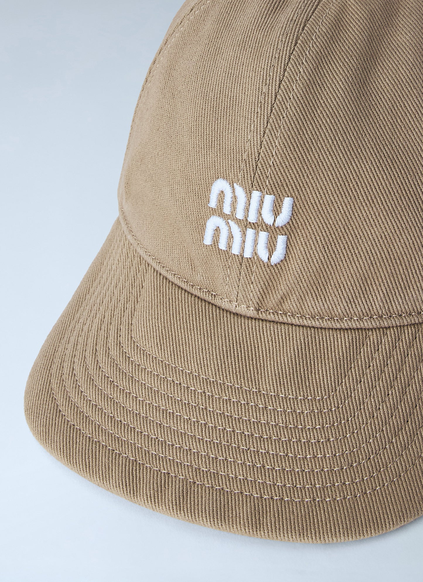 Miu Miu Men Embroidered Logo Cap MIU MIU