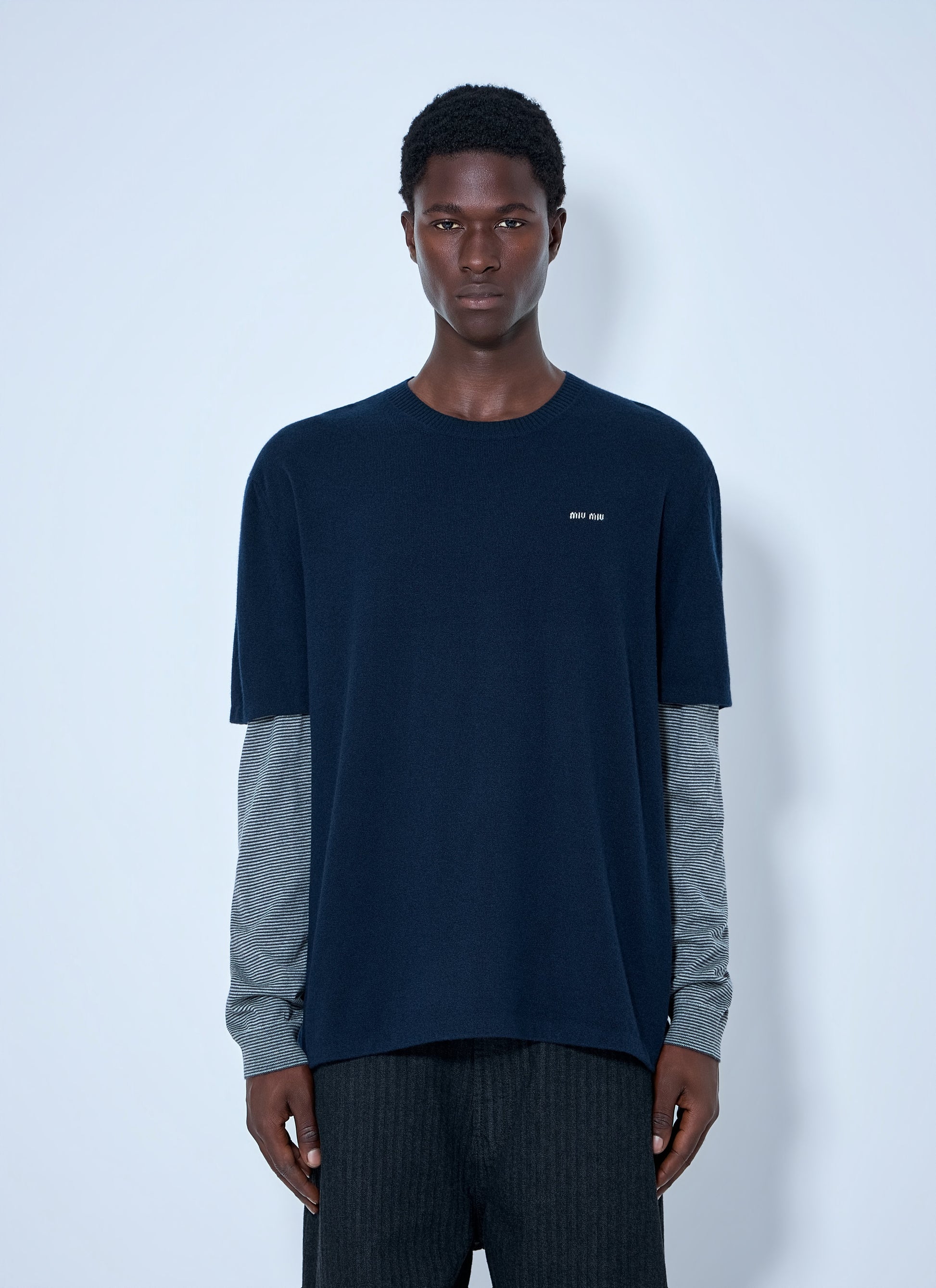 Miu Miu Men Wool And Cashmere Sweater MIU MIU