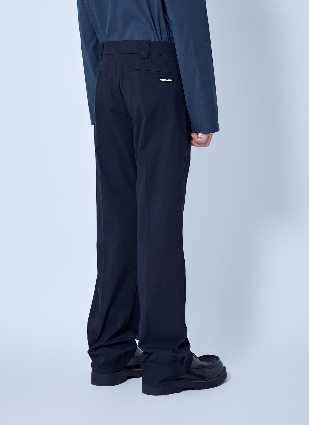 Miu Miu Men Stretch Poplin Pants MIU MIU