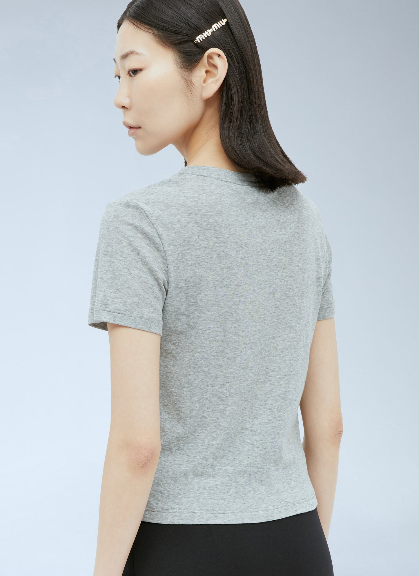 Miu Miu Women Logo Patch T-Shirt MIU MIU