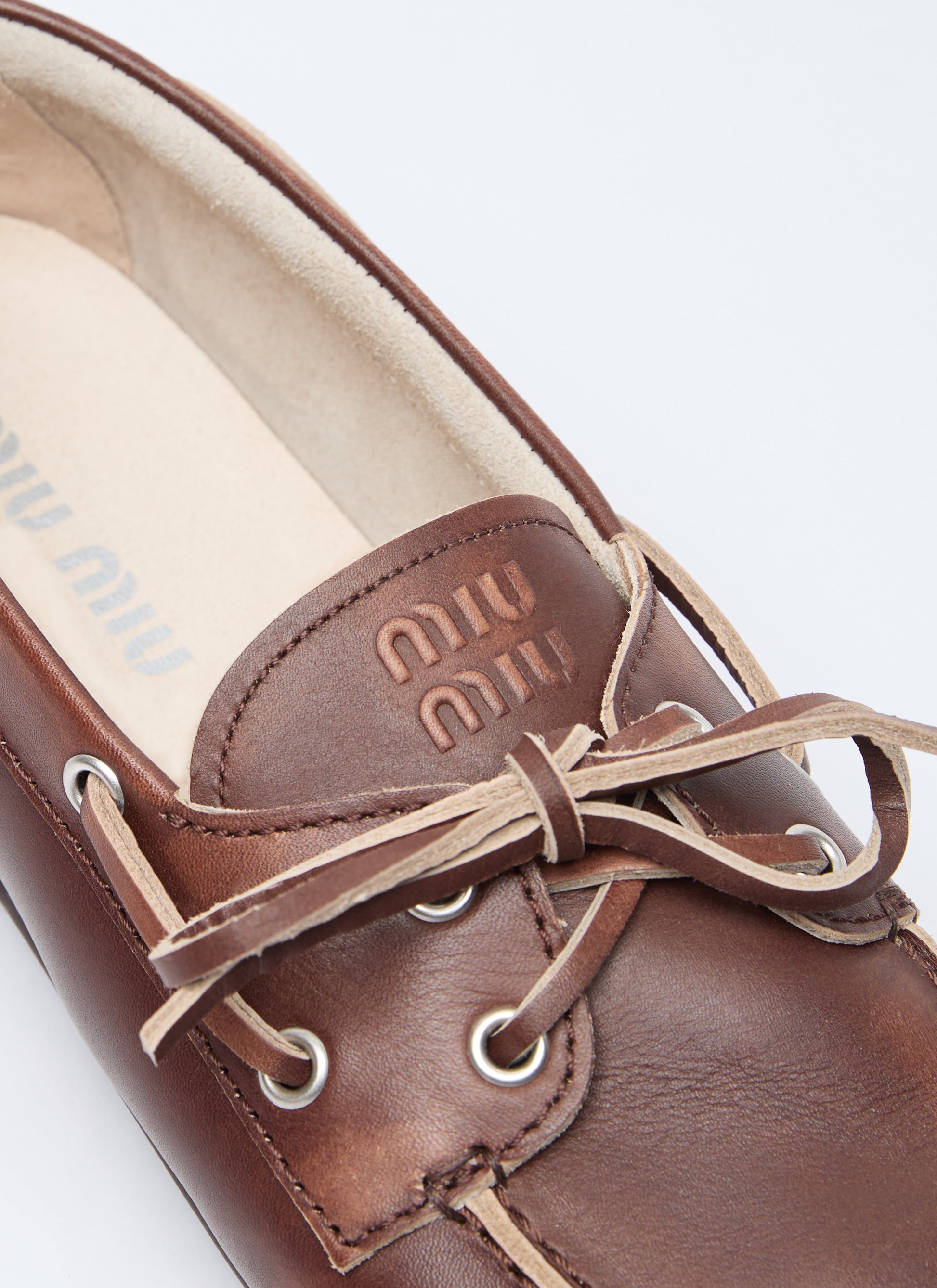 Miu Miu Women Lace-Up Loafers MIU MIU