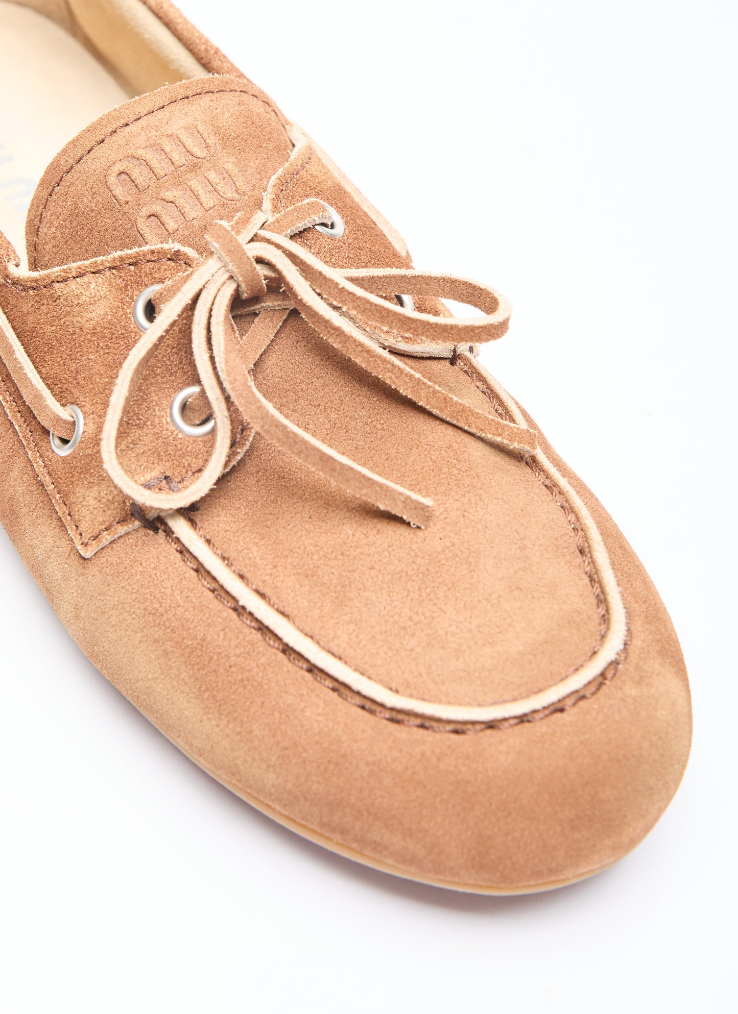 Miu Miu Women Faded Suede Loafers MIU MIU