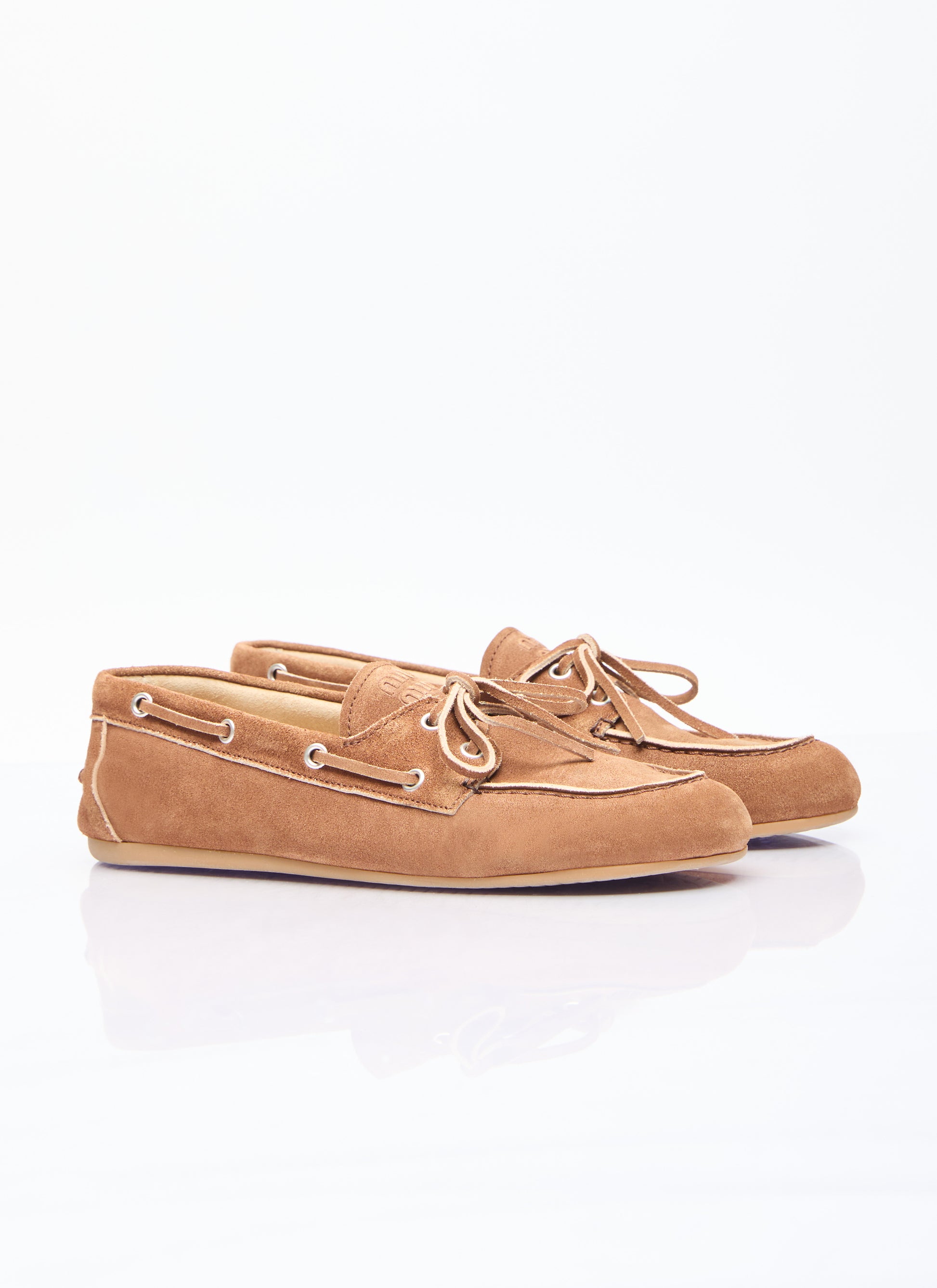 Miu Miu Women Faded Suede Loafers MIU MIU
