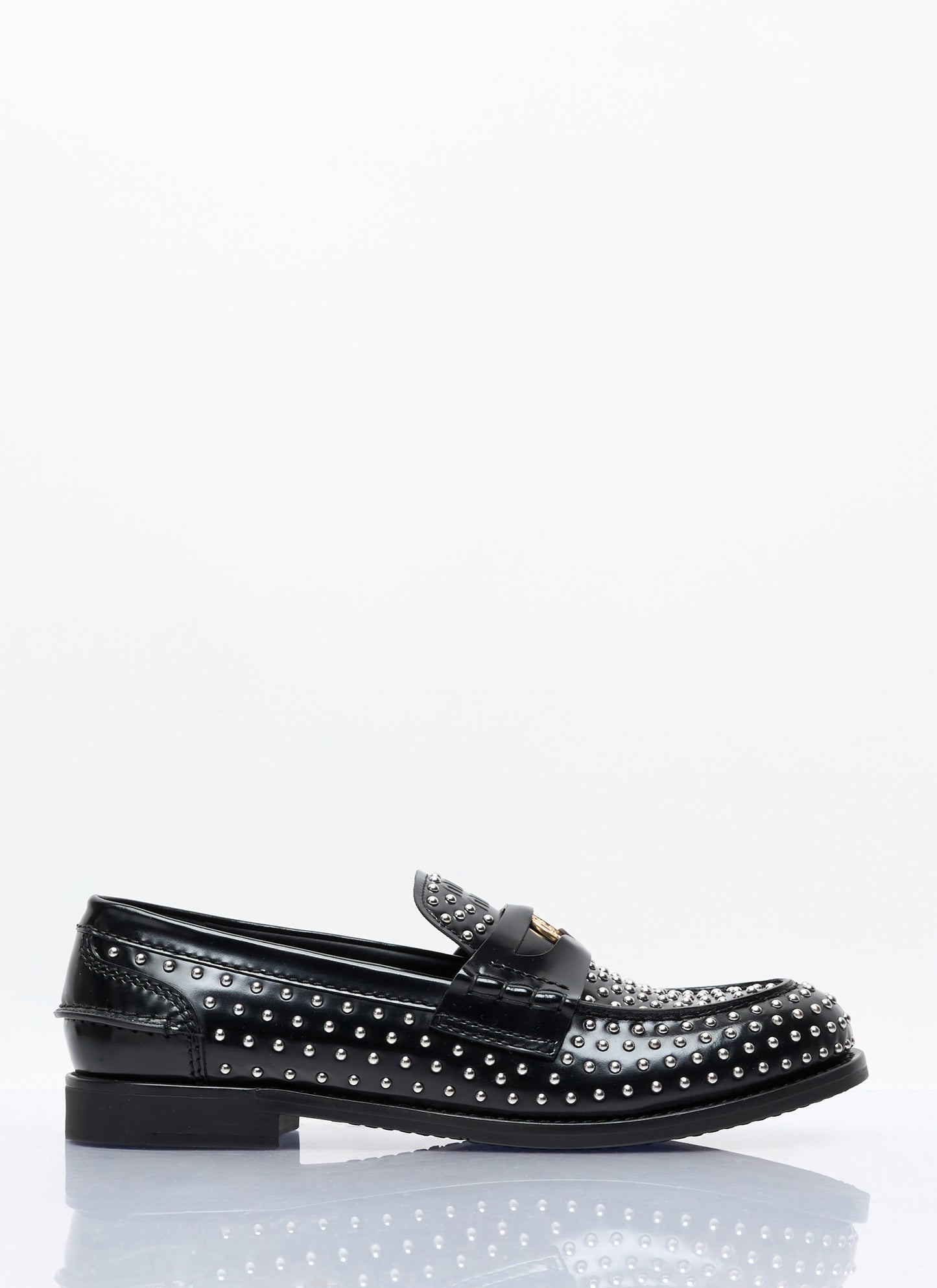 Miu Miu Women Studded Leather Loafers MIU MIU