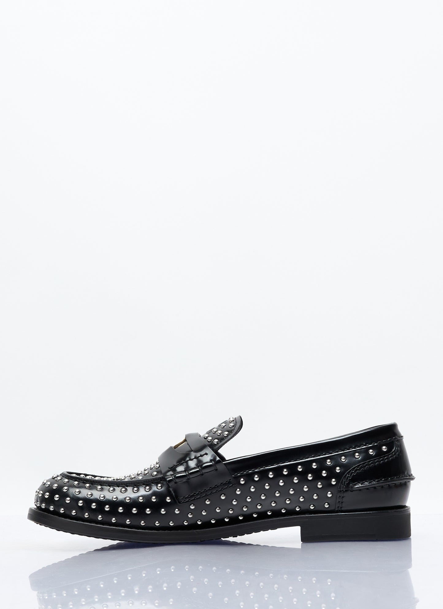 Miu Miu Women Studded Leather Loafers MIU MIU