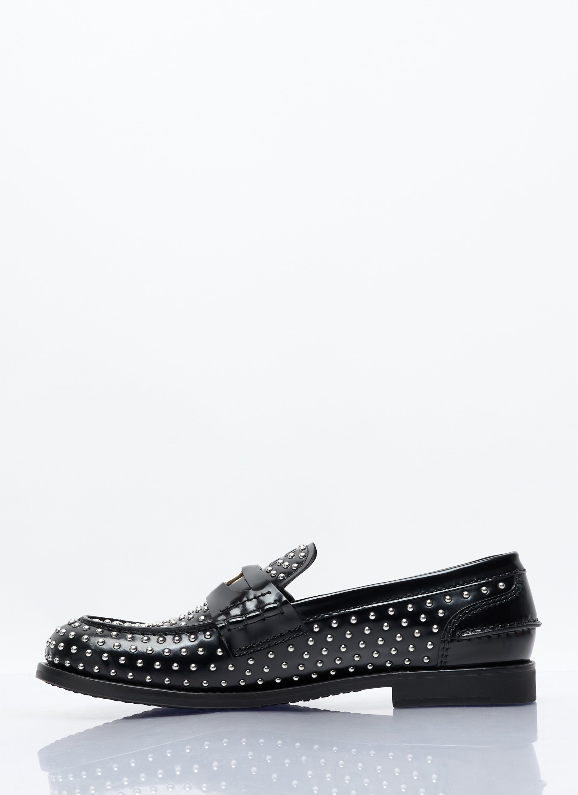 Miu Miu Women Studded Leather Loafers MIU MIU