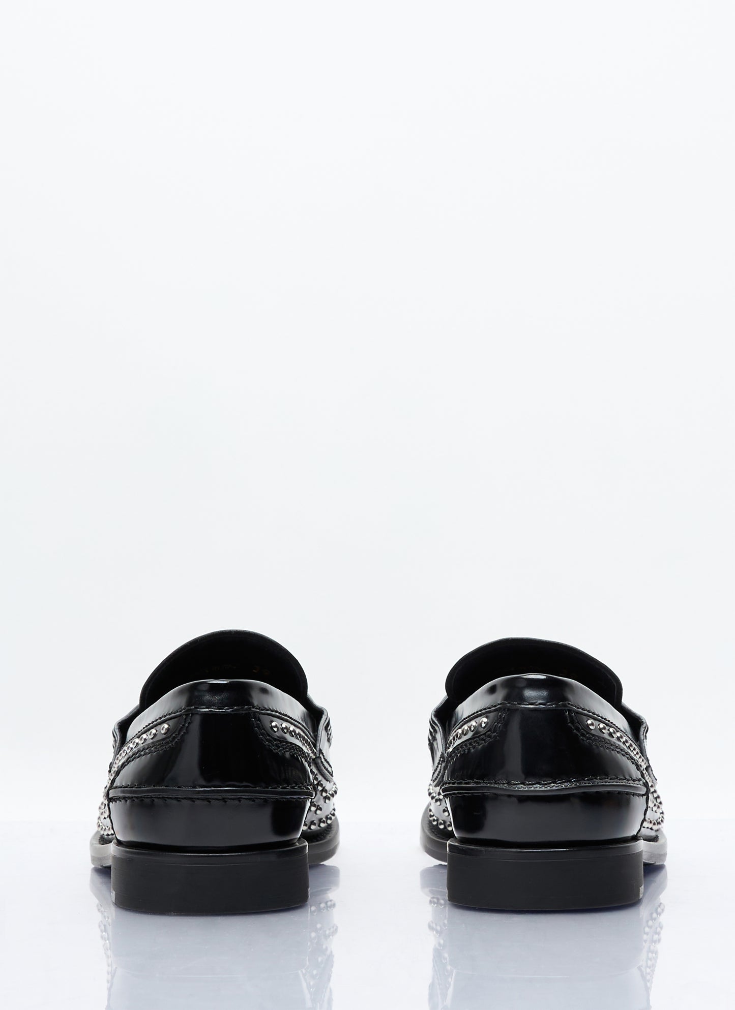 Miu Miu Women Studded Leather Loafers MIU MIU
