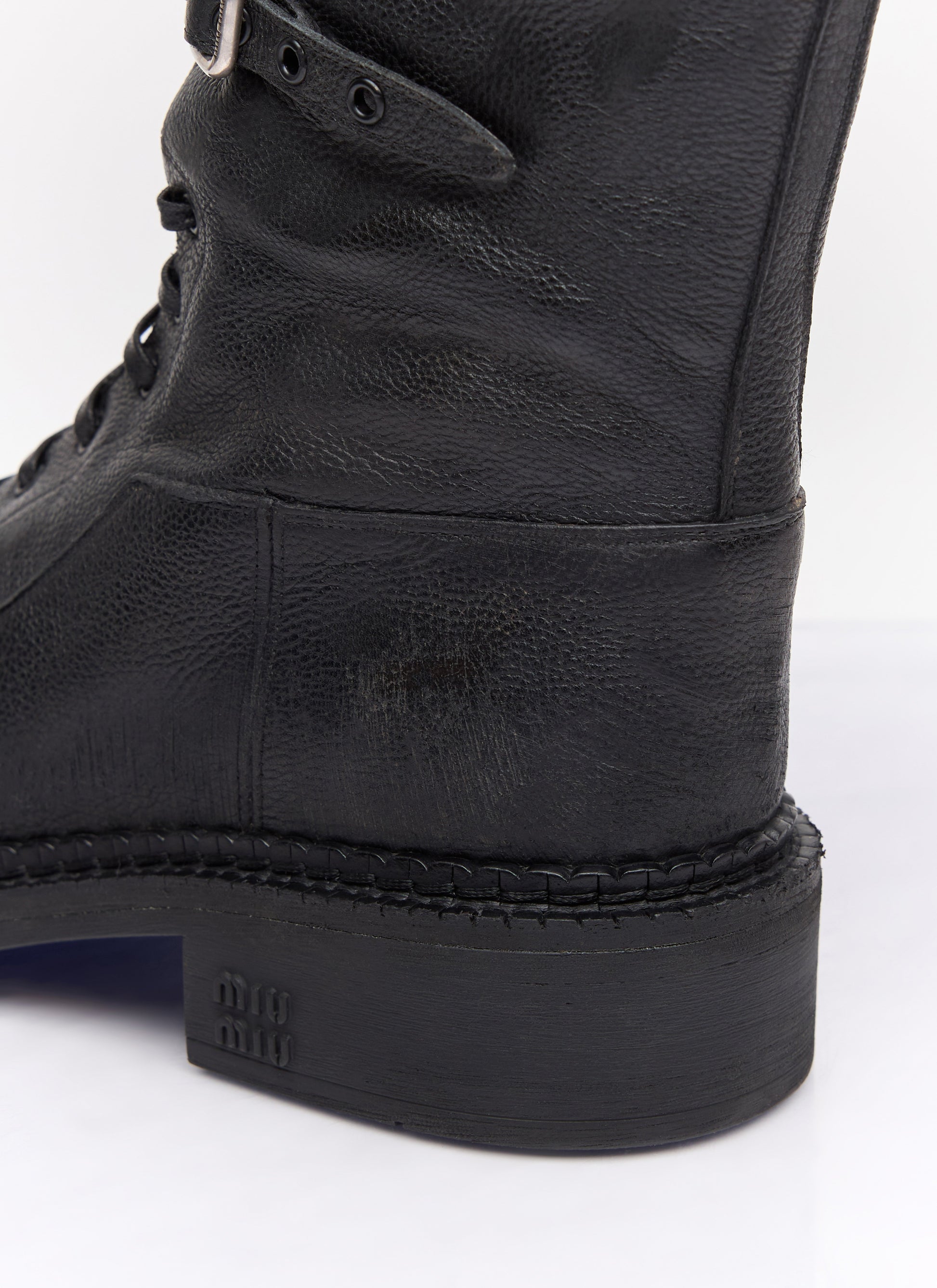 Miu Miu Women High Leather Boots MIU MIU