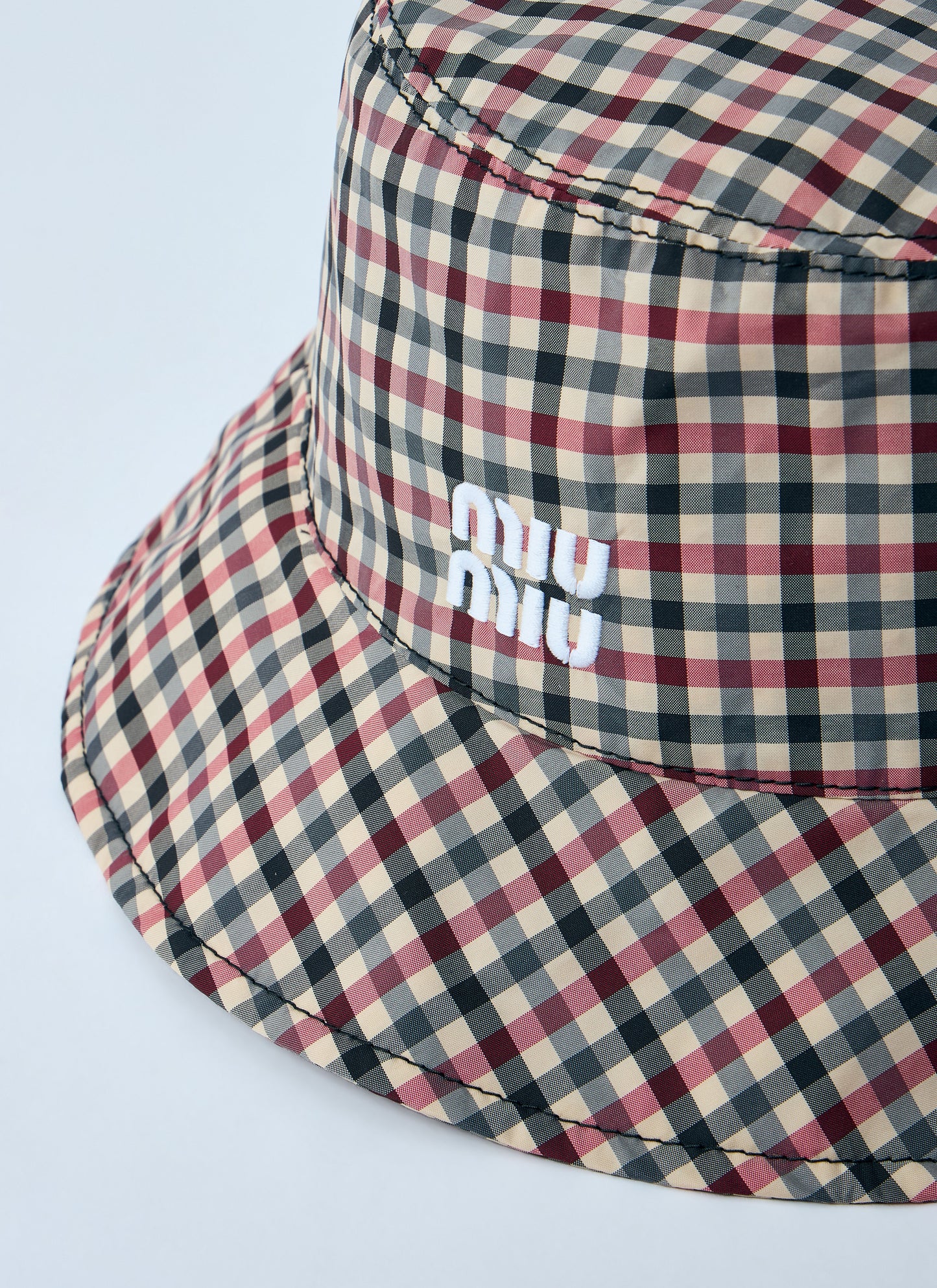 Miu Miu Women Vichy Bucket Hat MIU MIU