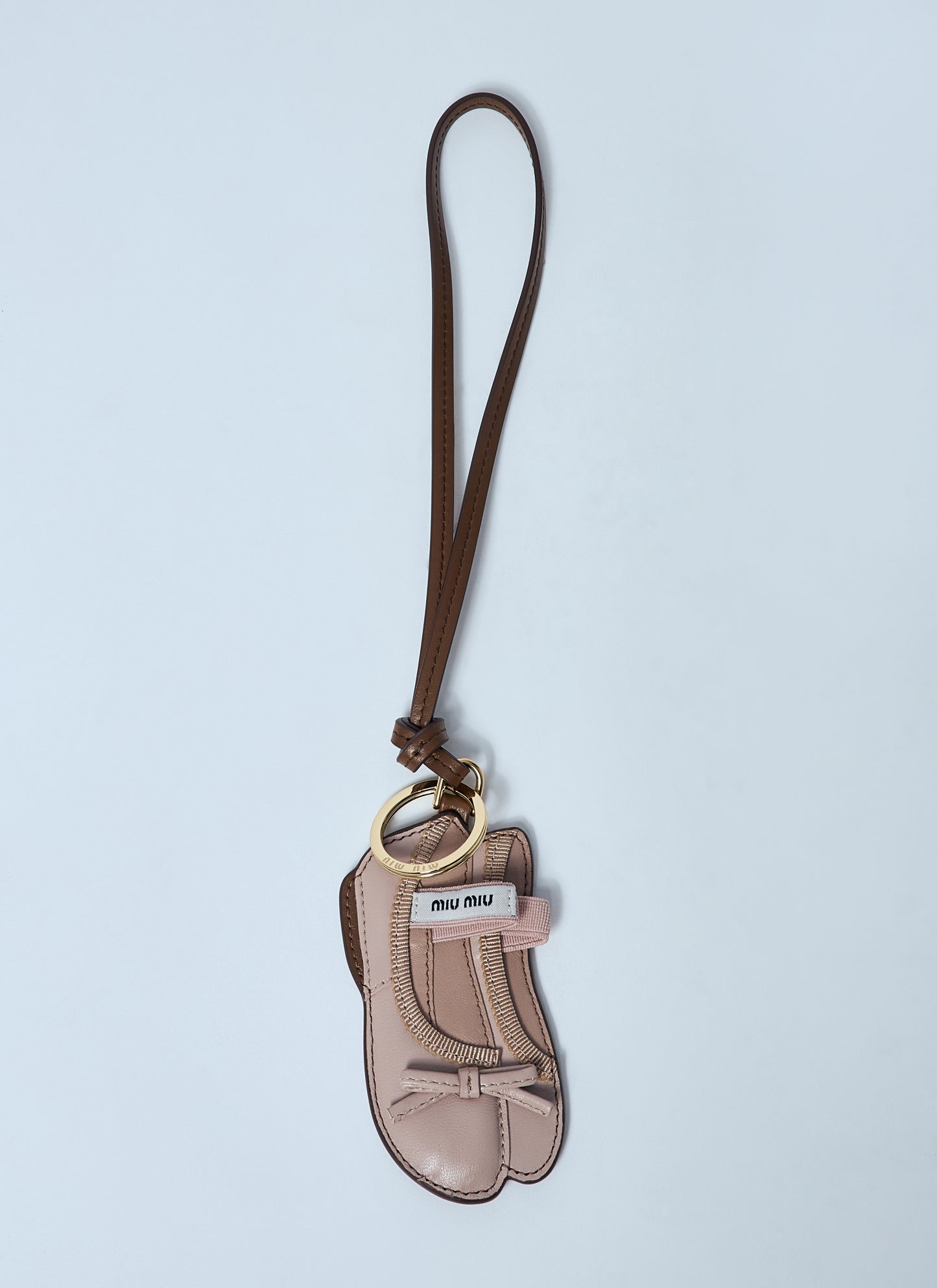 Miu Miu Women Miu Ballet Leather Keychain MIU MIU