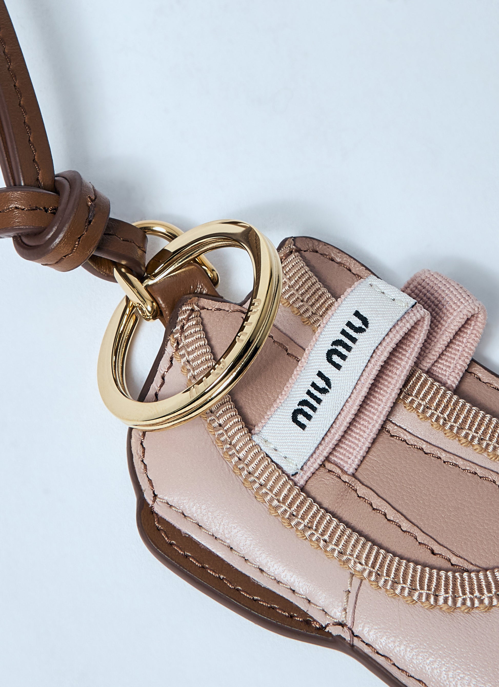 Miu Miu Women Miu Ballet Leather Keychain MIU MIU