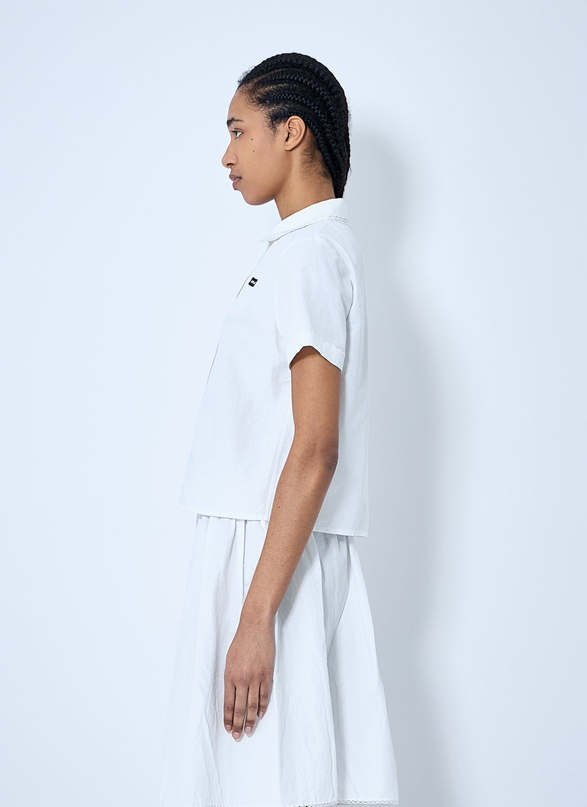 Miu Miu Women Logo Patch Shirt MIU MIU
