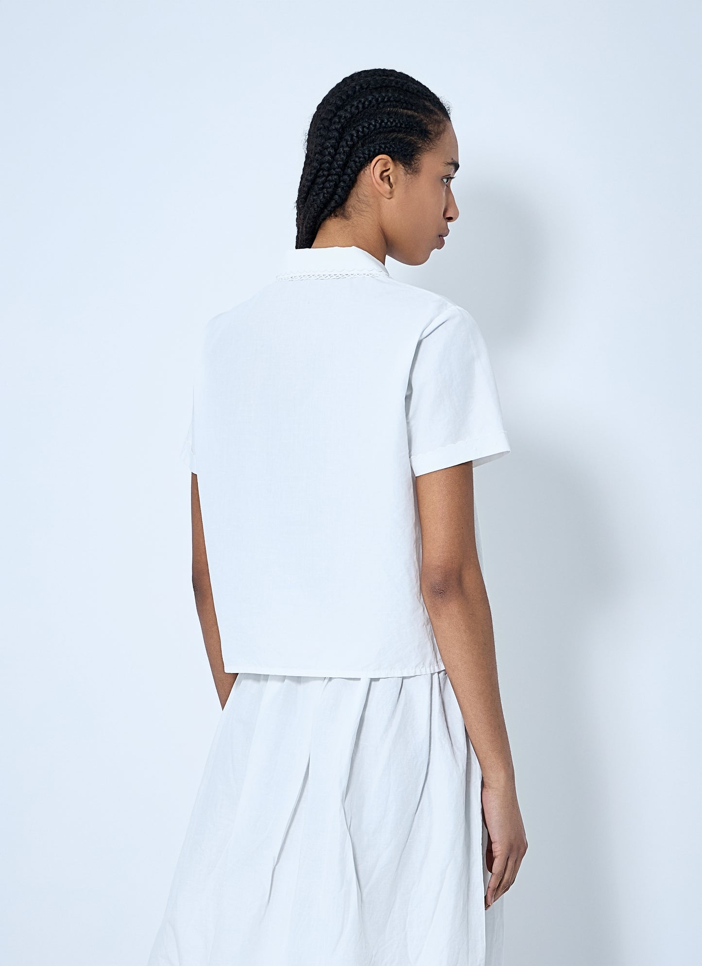 Miu Miu Women Logo Patch Shirt MIU MIU
