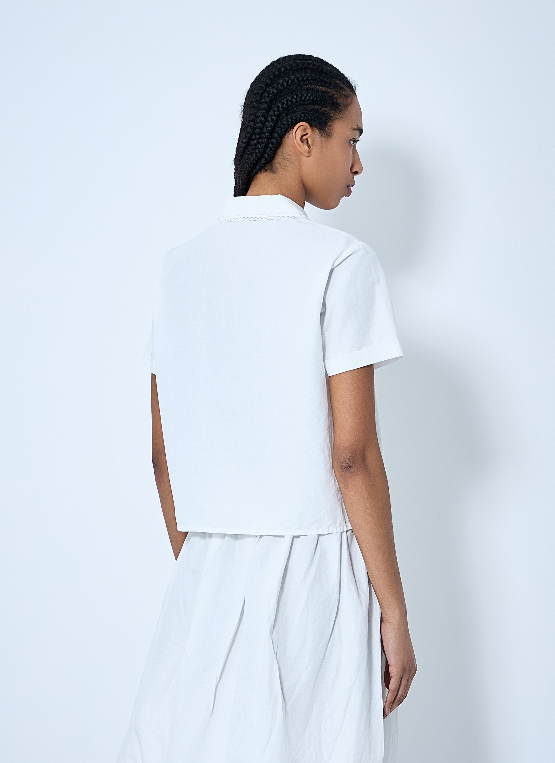 Miu Miu Women Logo Patch Shirt MIU MIU