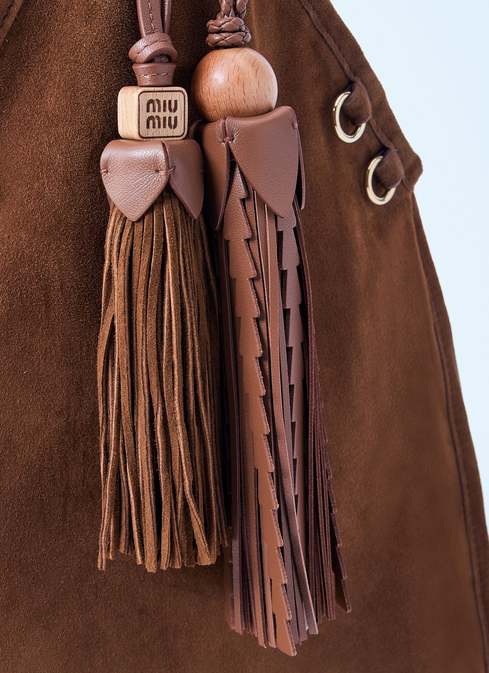 Miu Miu Women Suede Handbag With Tassels MIU MIU