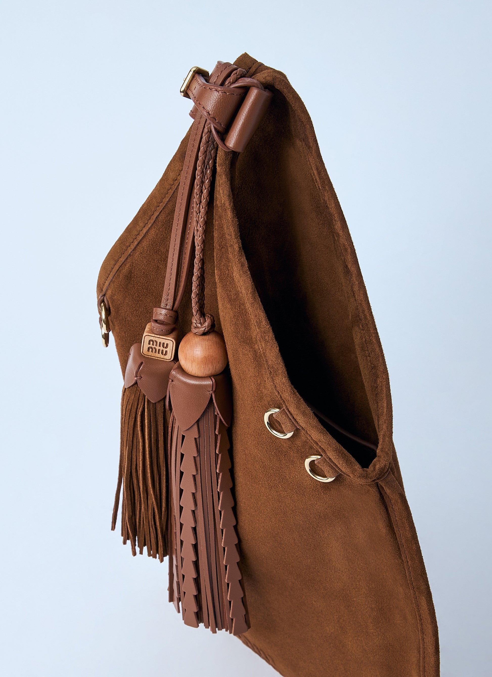 Miu Miu Women Suede Handbag With Tassels MIU MIU