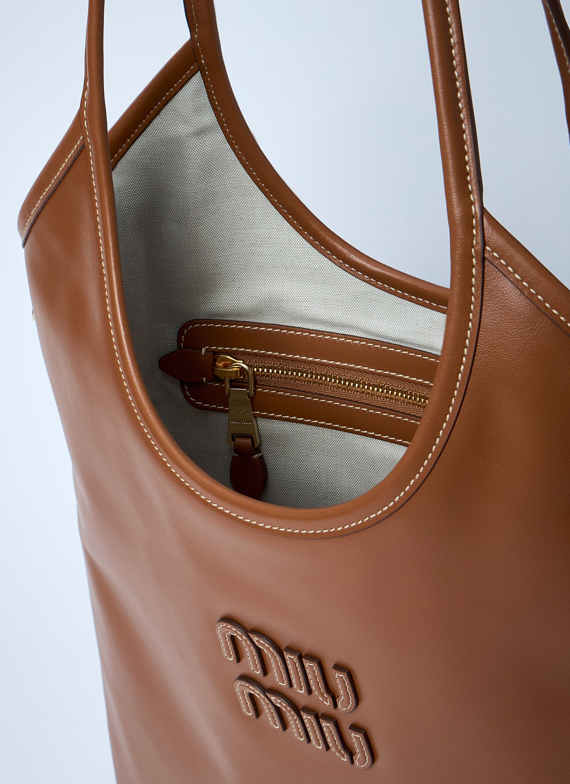 Miu Miu Women Ivy Leather Shoulder Bag MIU MIU