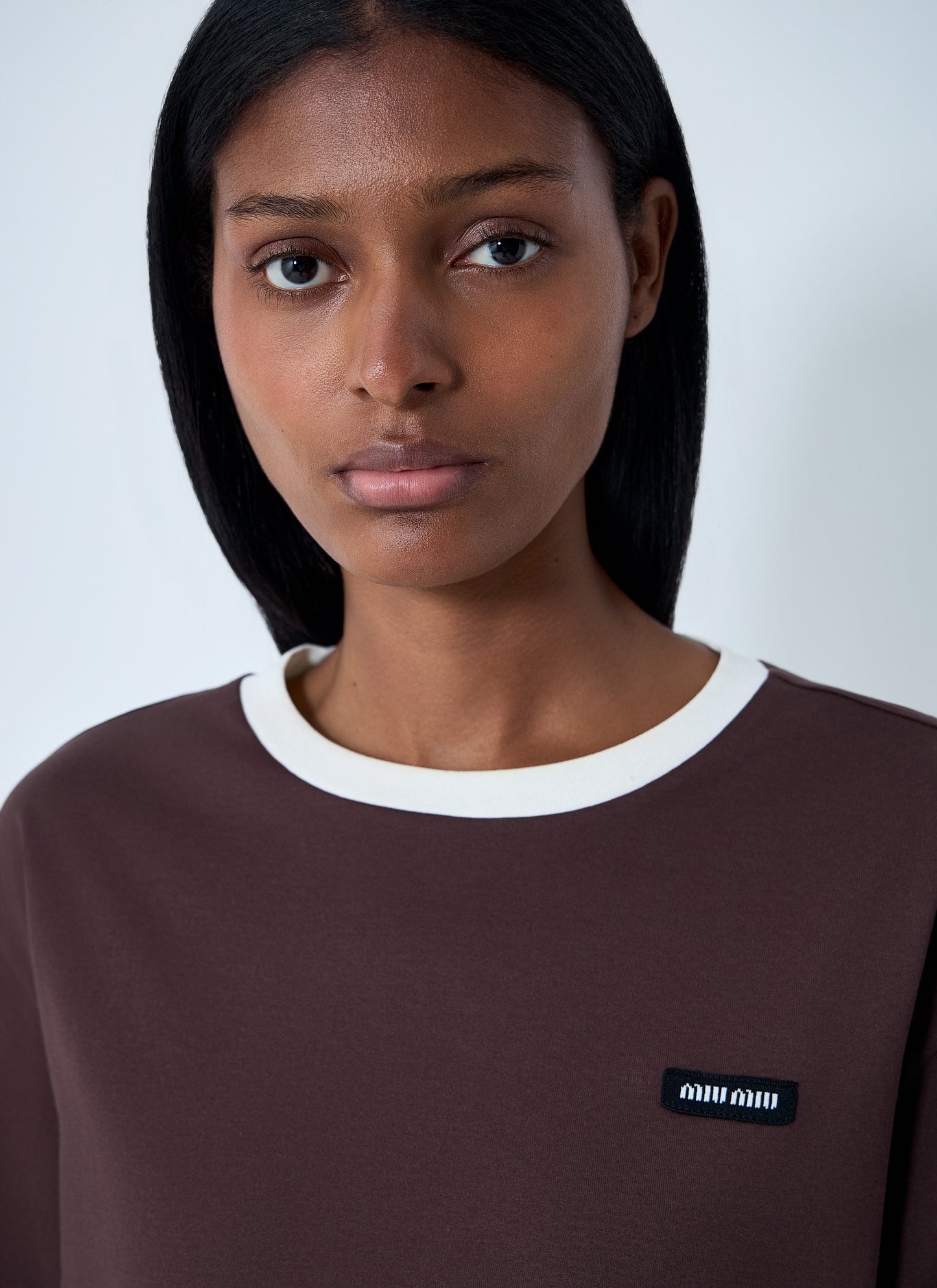 Miu Miu Women Logo Motif T-Shirt MIU MIU