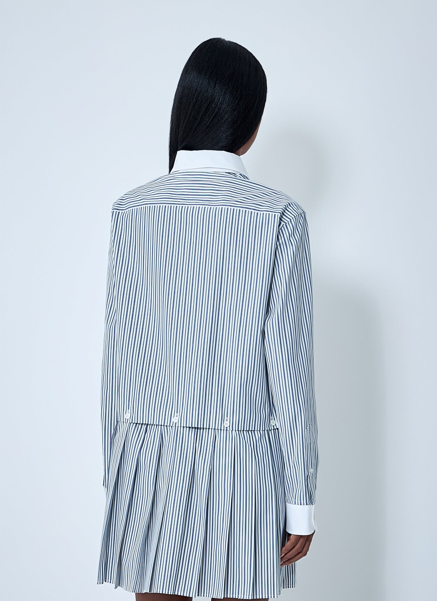 Miu Miu Women Striped Pleated Dress MIU MIU