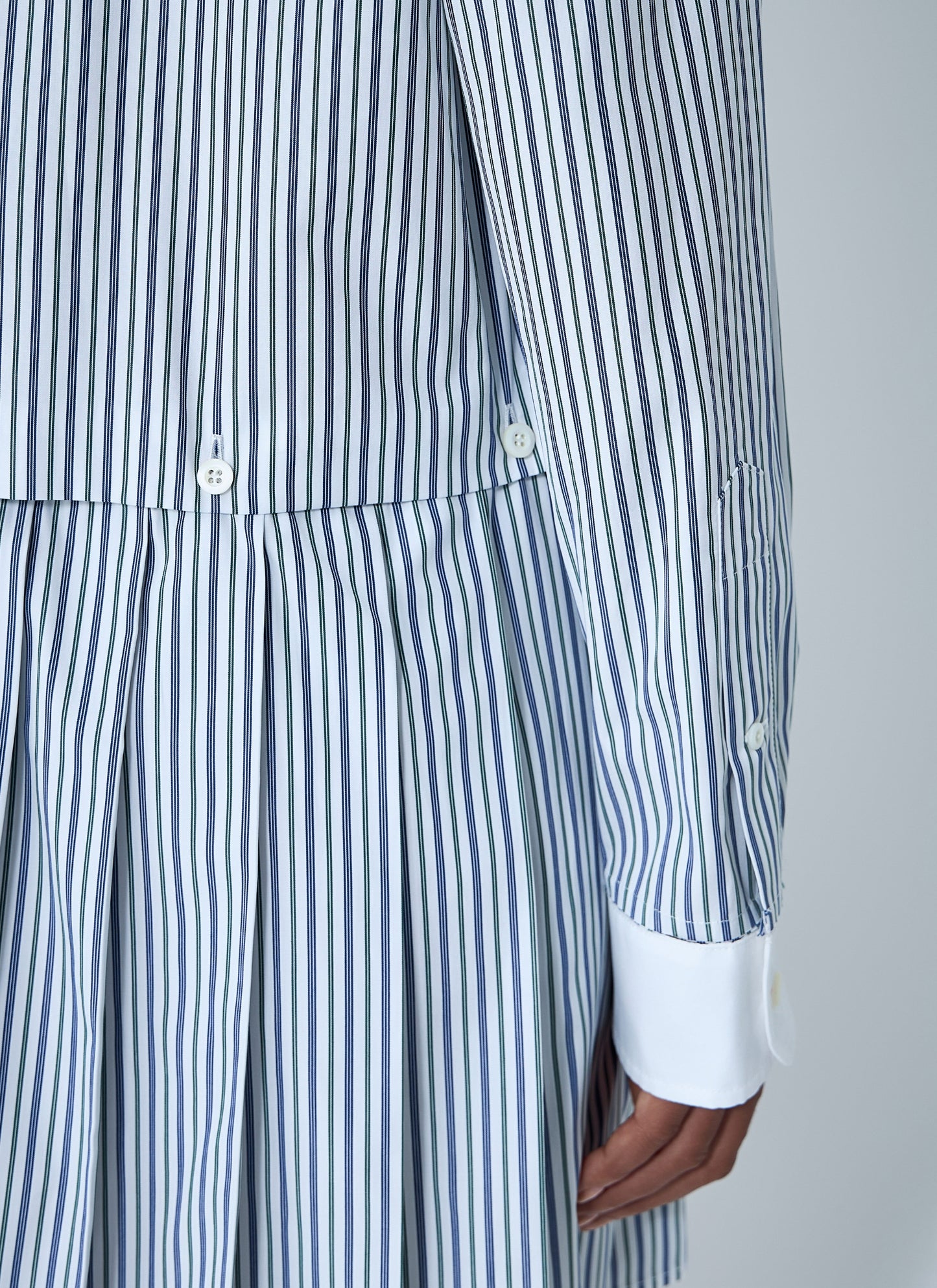 Miu Miu Women Striped Pleated Dress MIU MIU
