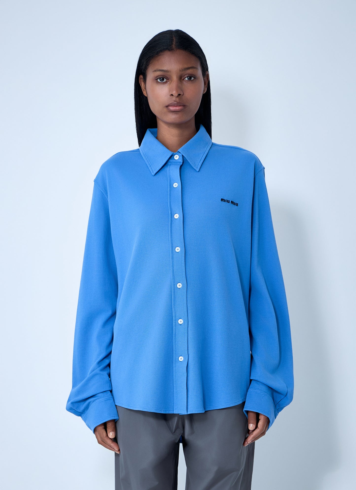 Miu Miu Women Logo Motif Shirt MIU MIU