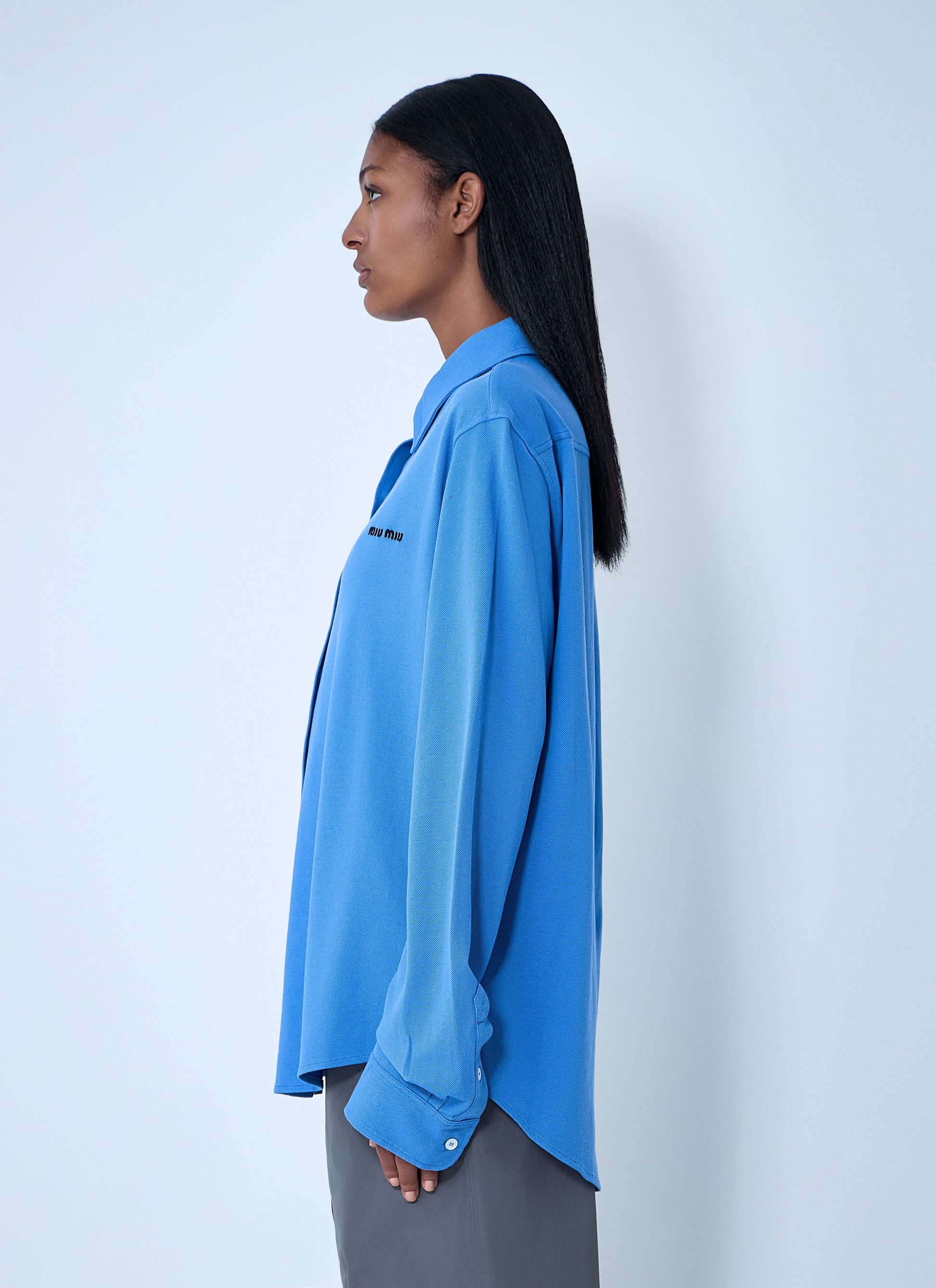 Miu Miu Women Logo Motif Shirt MIU MIU