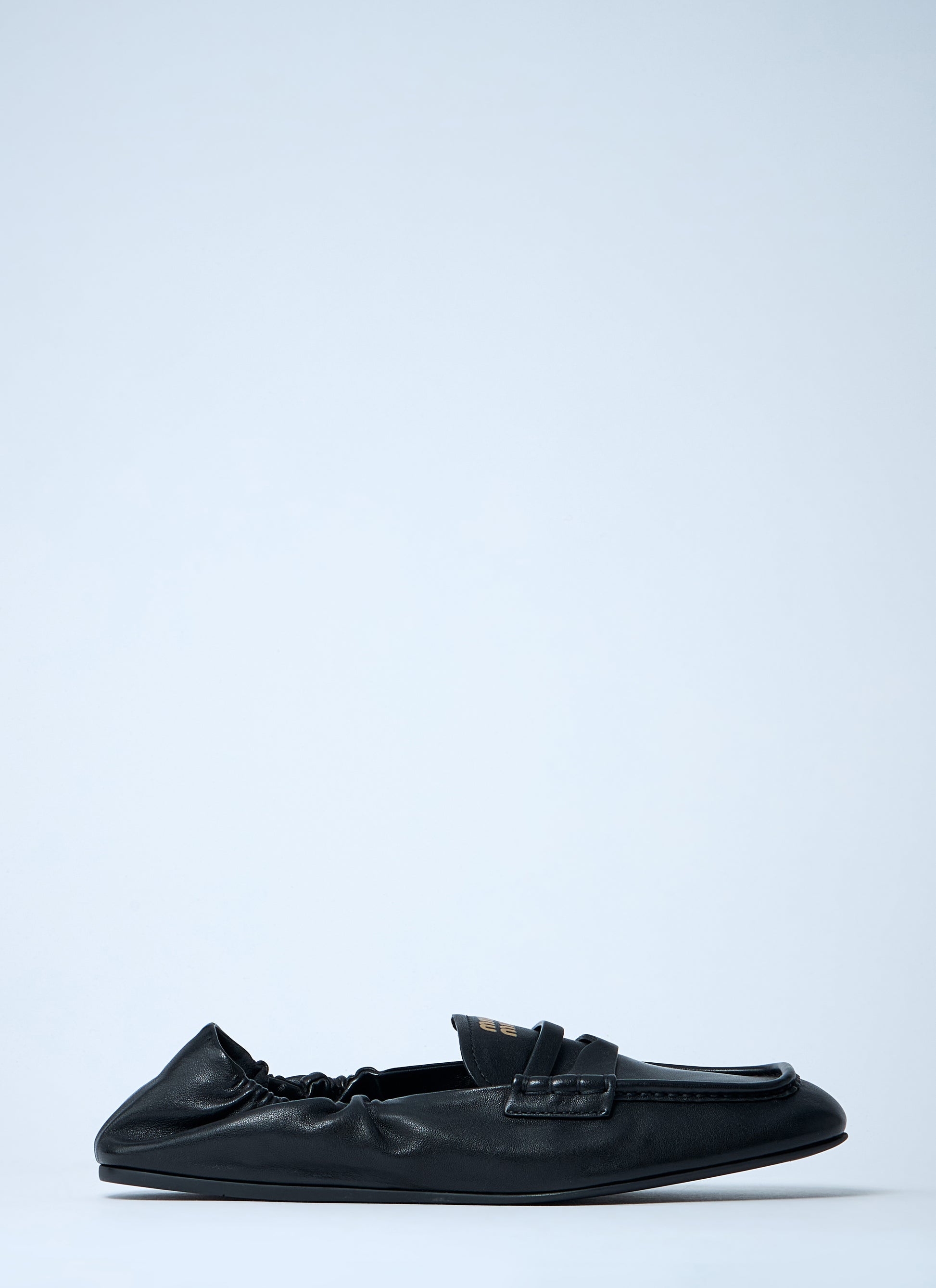 Miu Miu Women Logo Motif Leather Loafers MIU MIU
