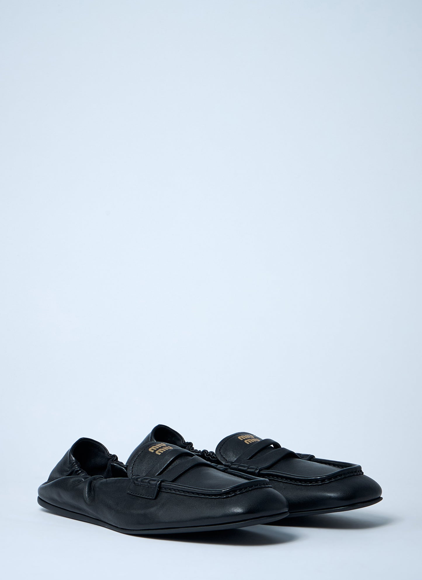 Miu Miu Women Logo Motif Leather Loafers MIU MIU