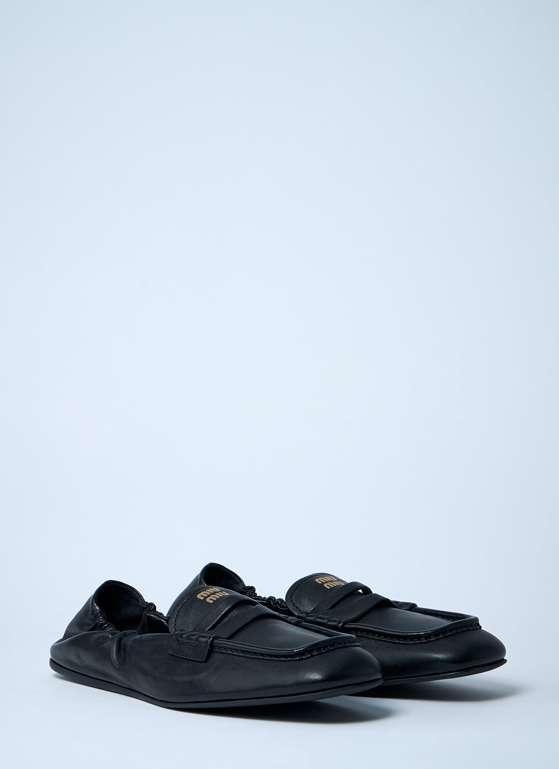 Miu Miu Women Logo Motif Leather Loafers MIU MIU