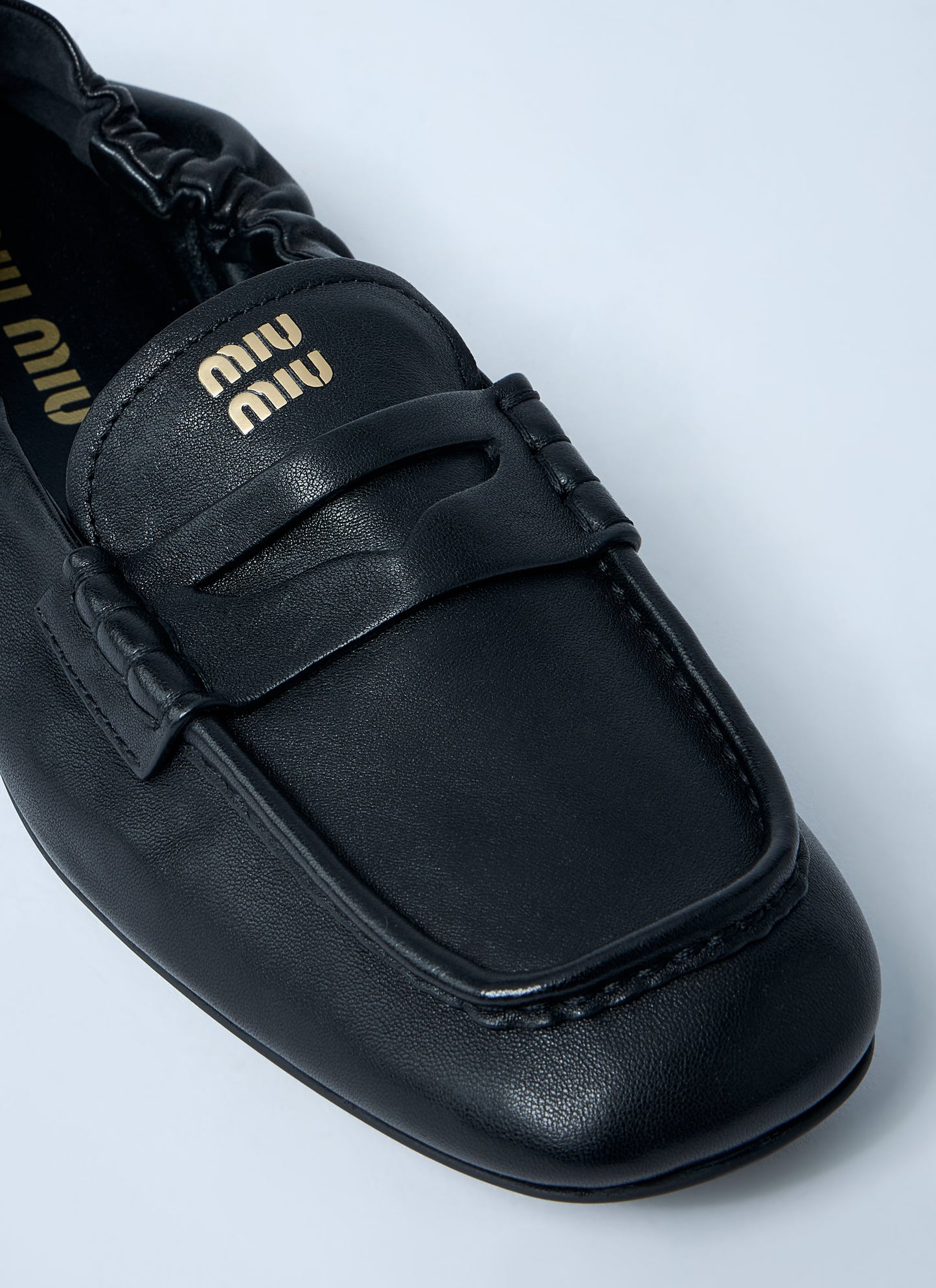 Miu Miu Women Logo Motif Leather Loafers MIU MIU