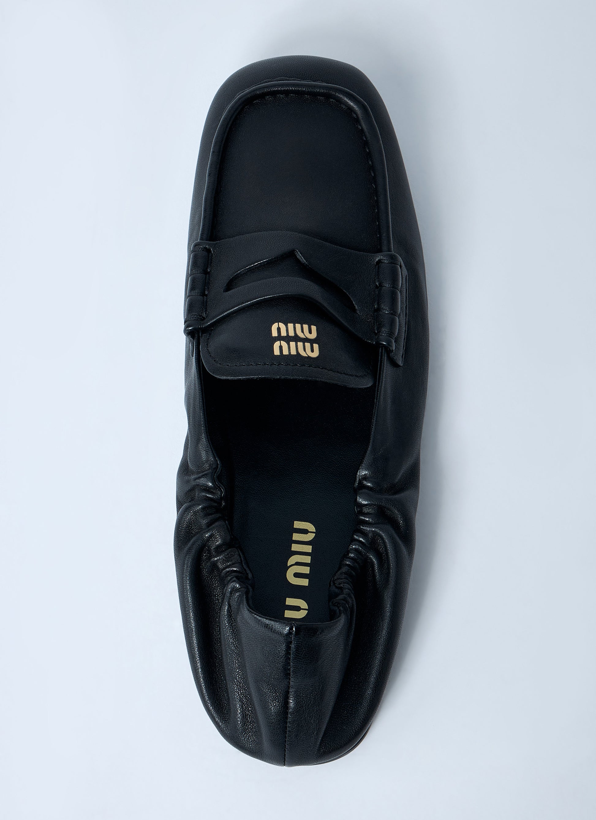 Miu Miu Women Logo Motif Leather Loafers MIU MIU