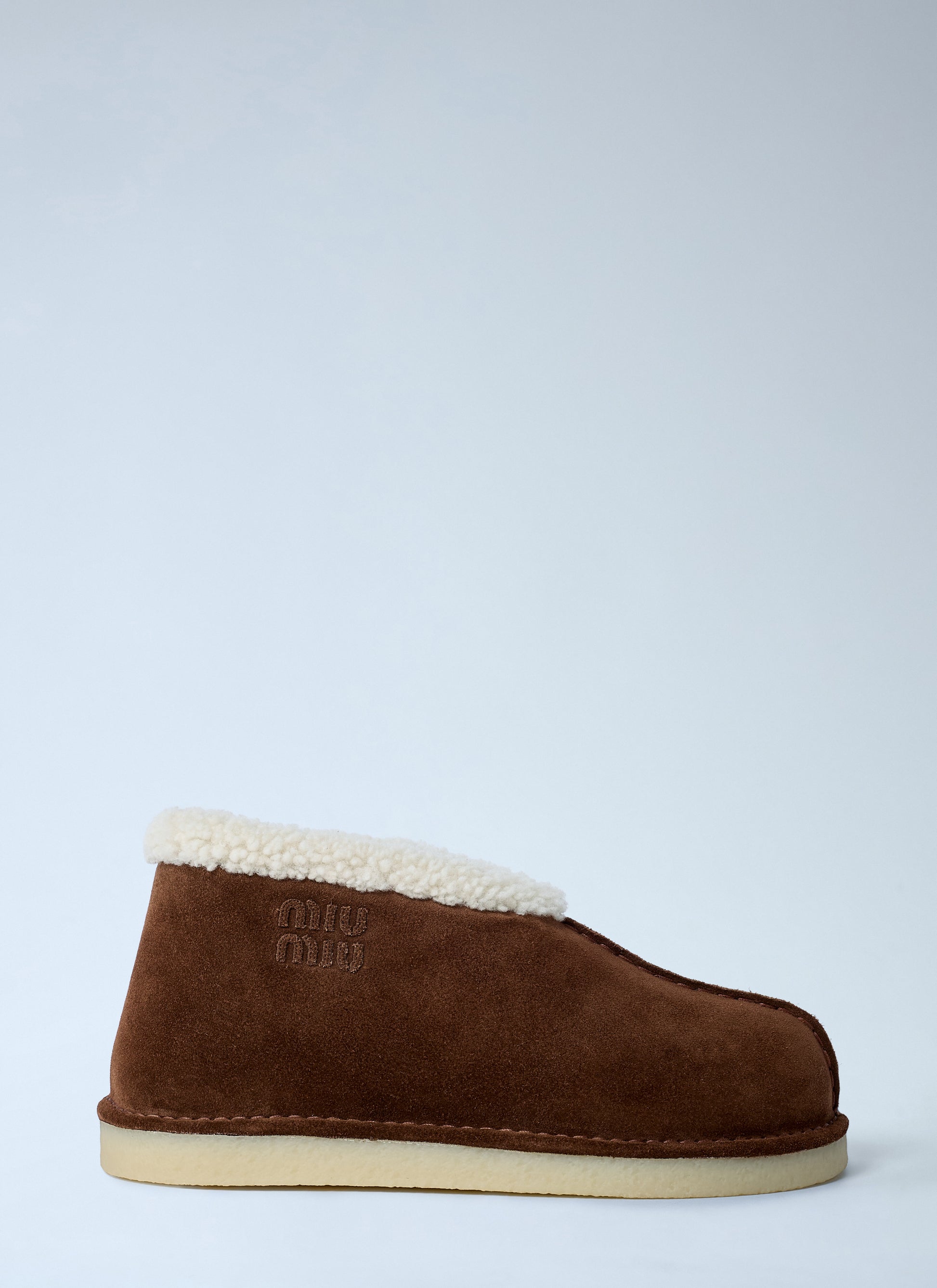 Miu Miu Women Suede Logo Motifs Boots MIU MIU