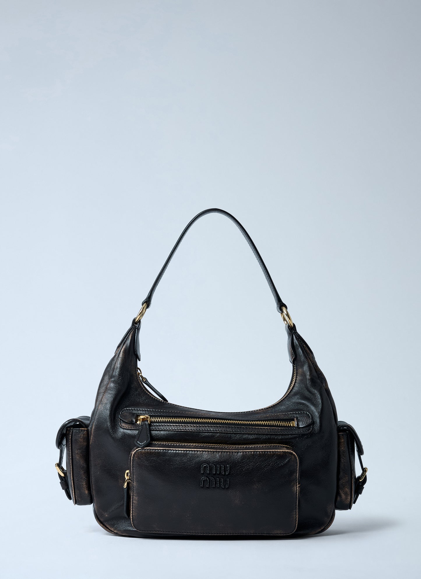 Miu Miu Women Pocket Leather Shoulder Bag MIU MIU