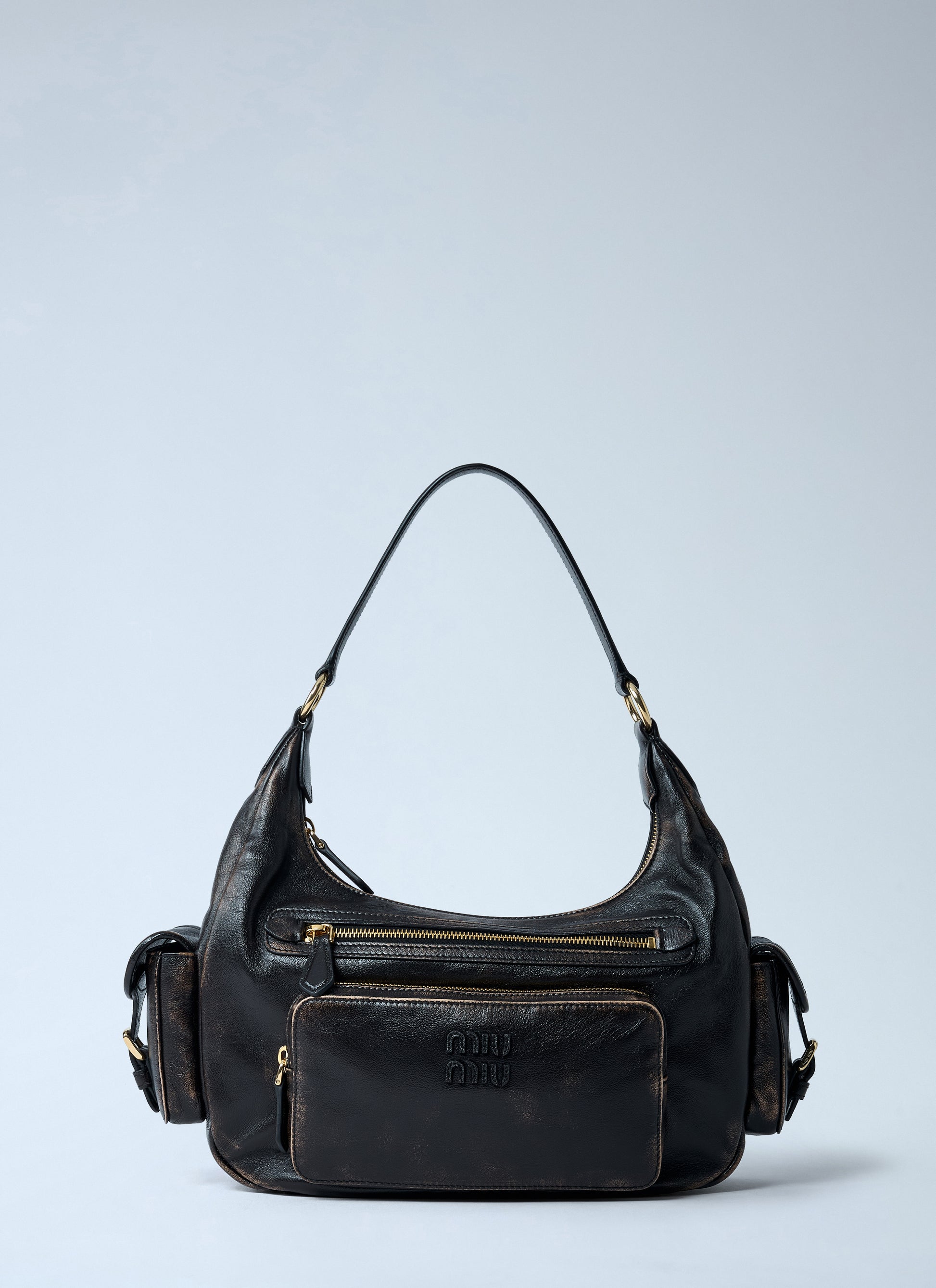 Miu Miu Women Pocket Leather Shoulder Bag MIU MIU