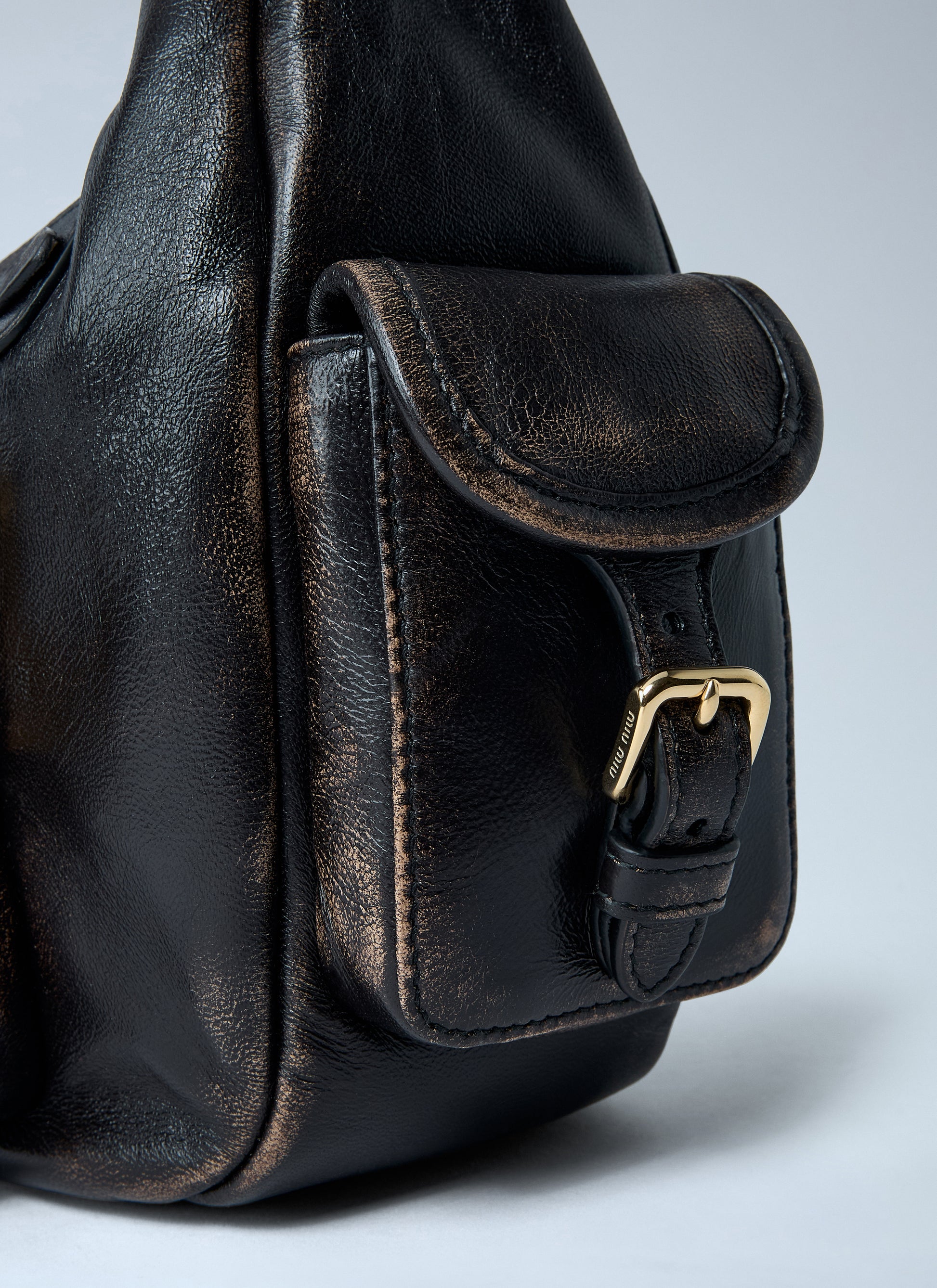 Miu Miu Women Pocket Leather Shoulder Bag MIU MIU