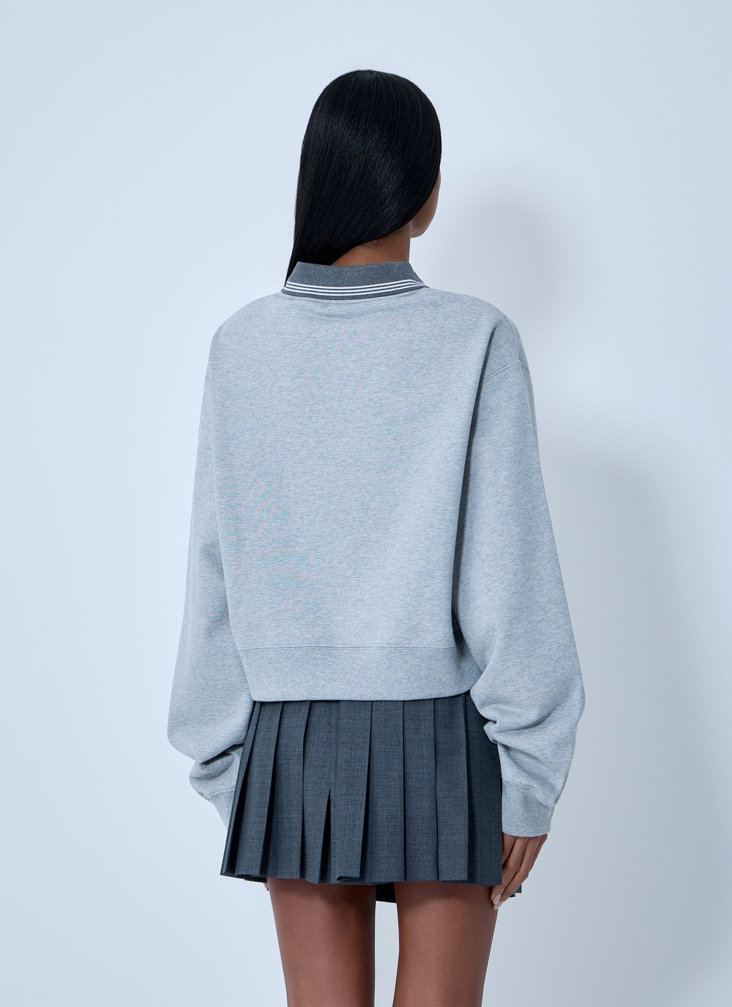 Miu Miu Women Logo Motif Fleece Sweatshirt MIU MIU