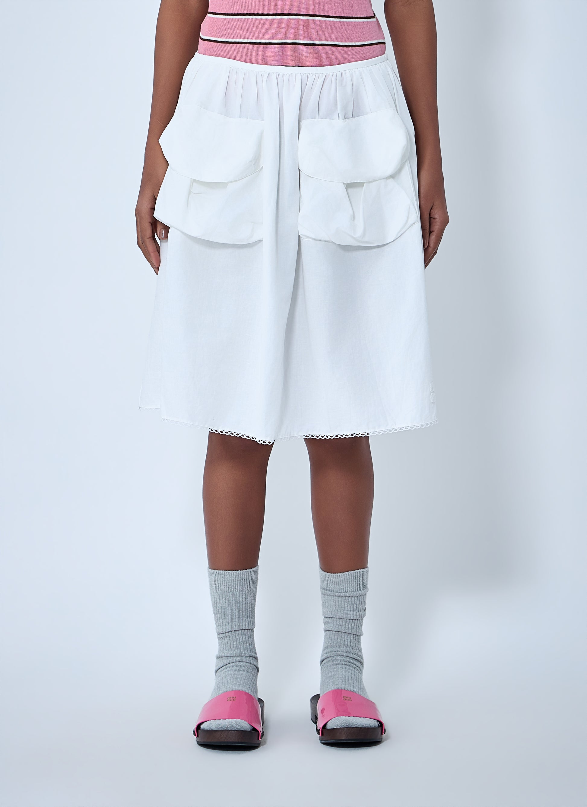 Miu Miu Women Gathered Skirt MIU MIU