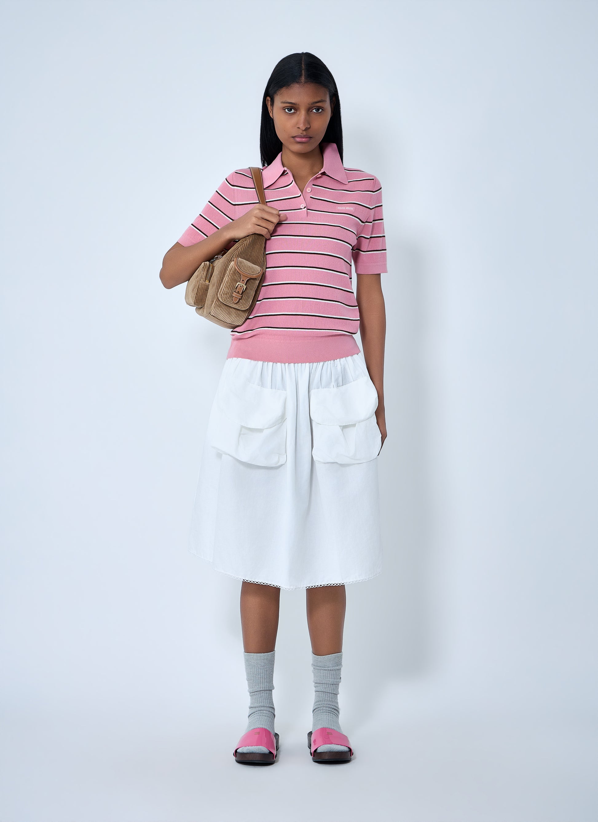 Miu Miu Women Gathered Skirt MIU MIU