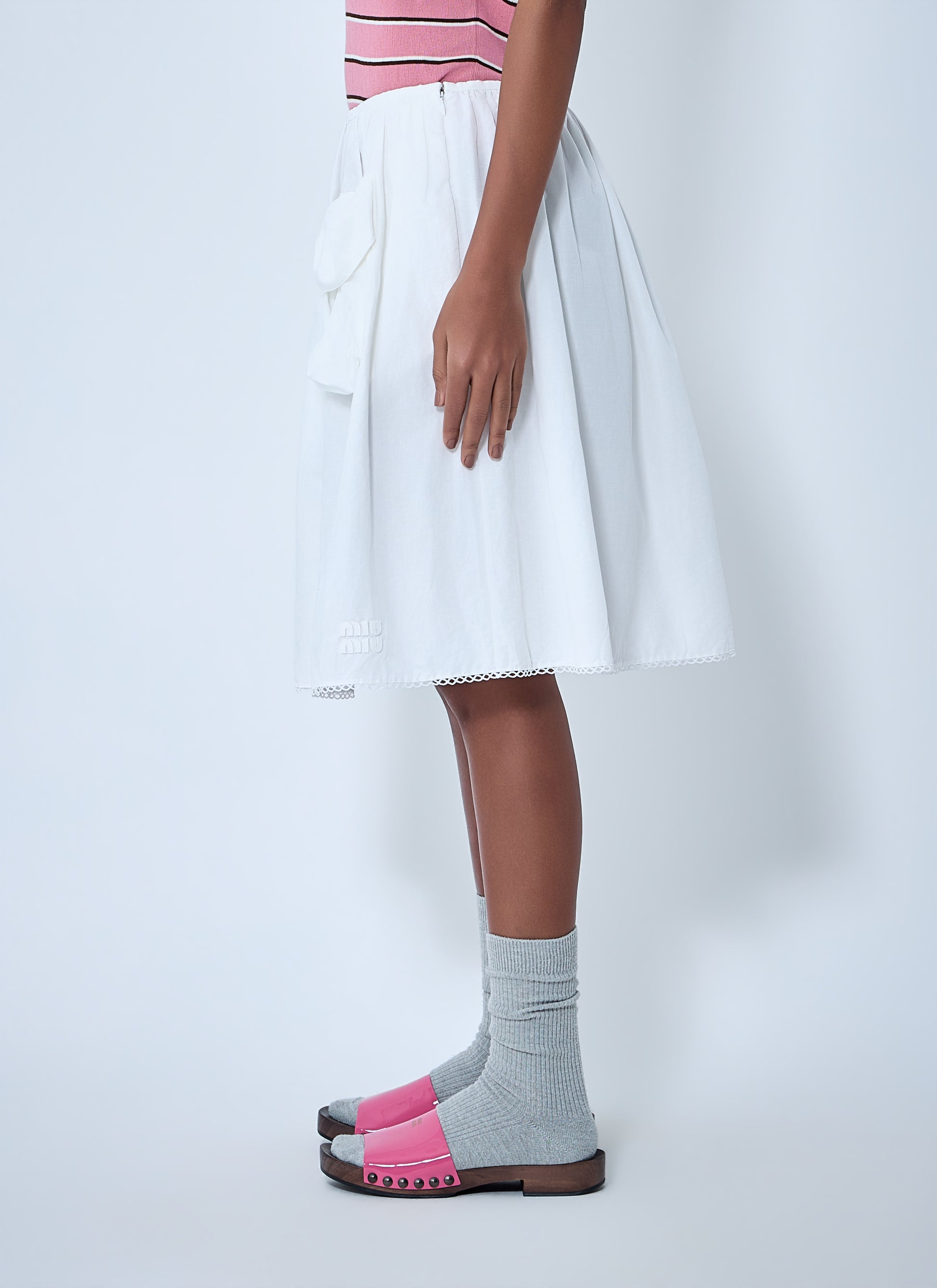 Miu Miu Women Gathered Skirt MIU MIU