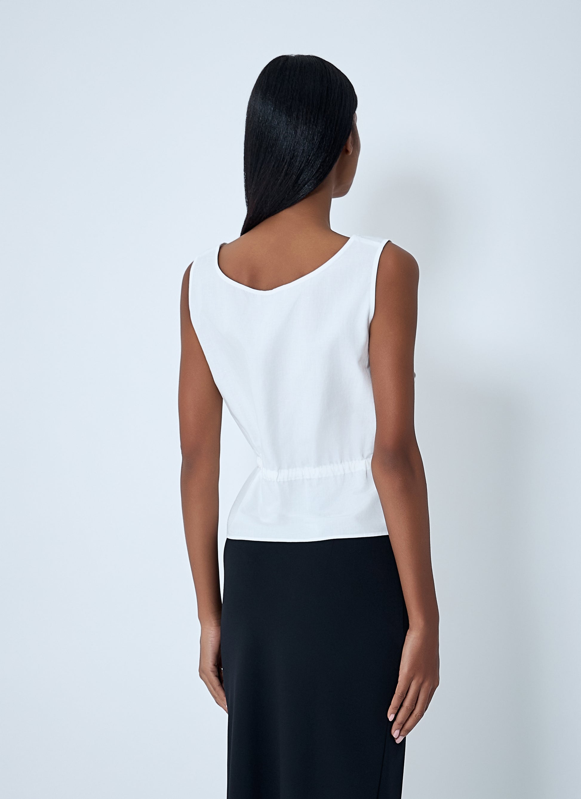 Miu Miu Women Logo Motif Drawstring Top MIU MIU