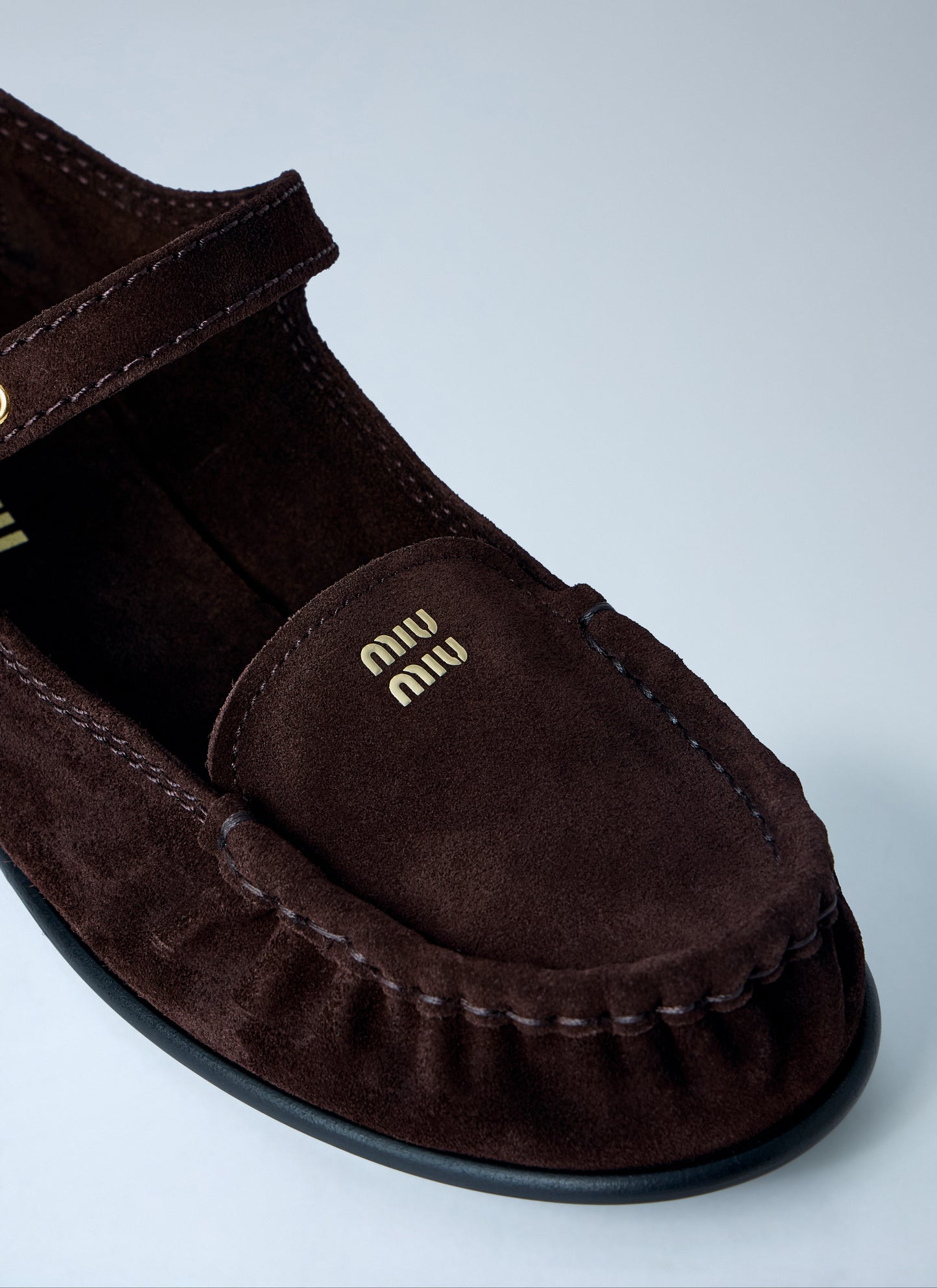 Miu Miu Women Suede Mary Jane Loafers MIU MIU