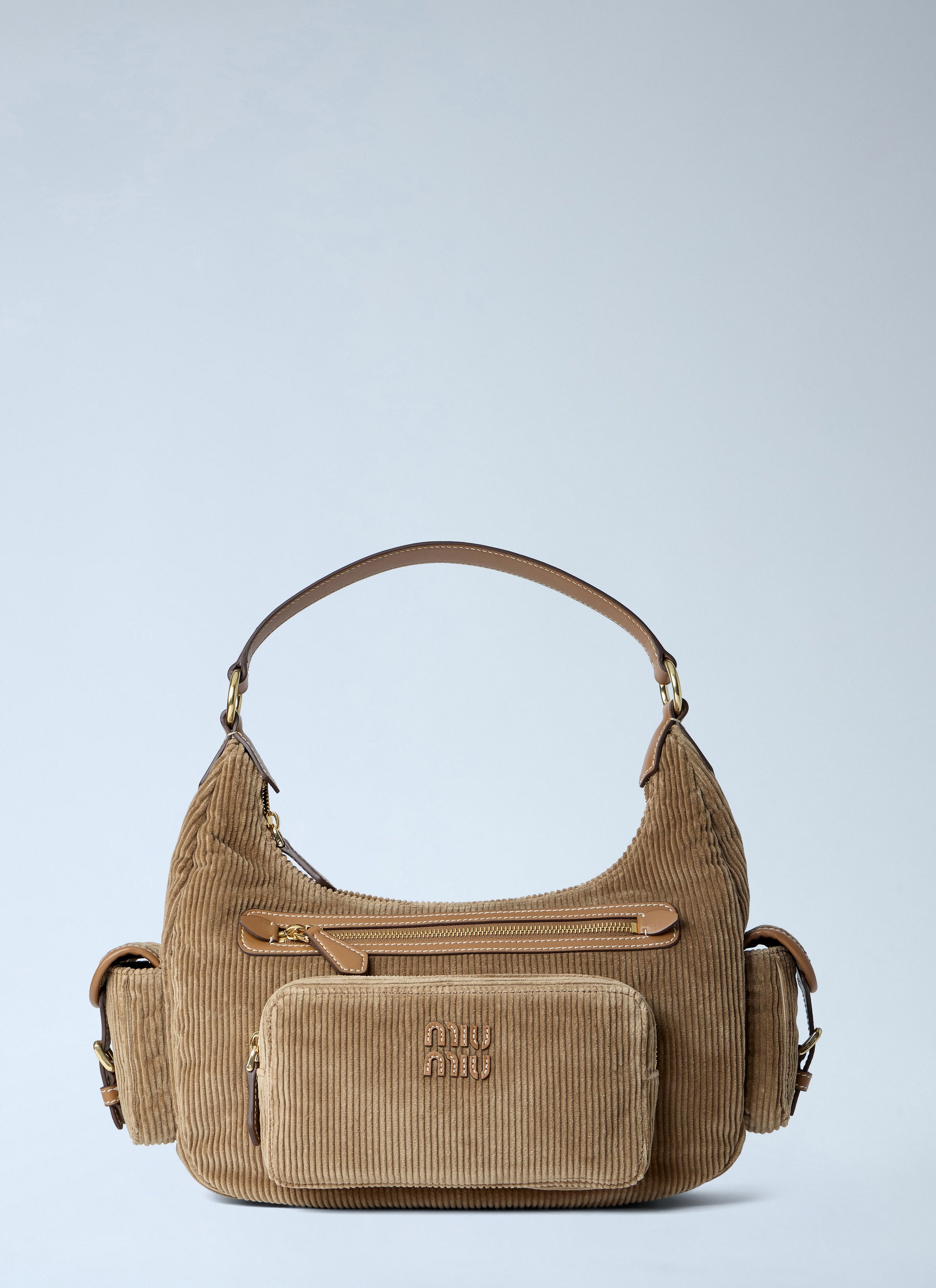 Miu Miu Women Corduroy Pocket Shoulder Bag MIU MIU