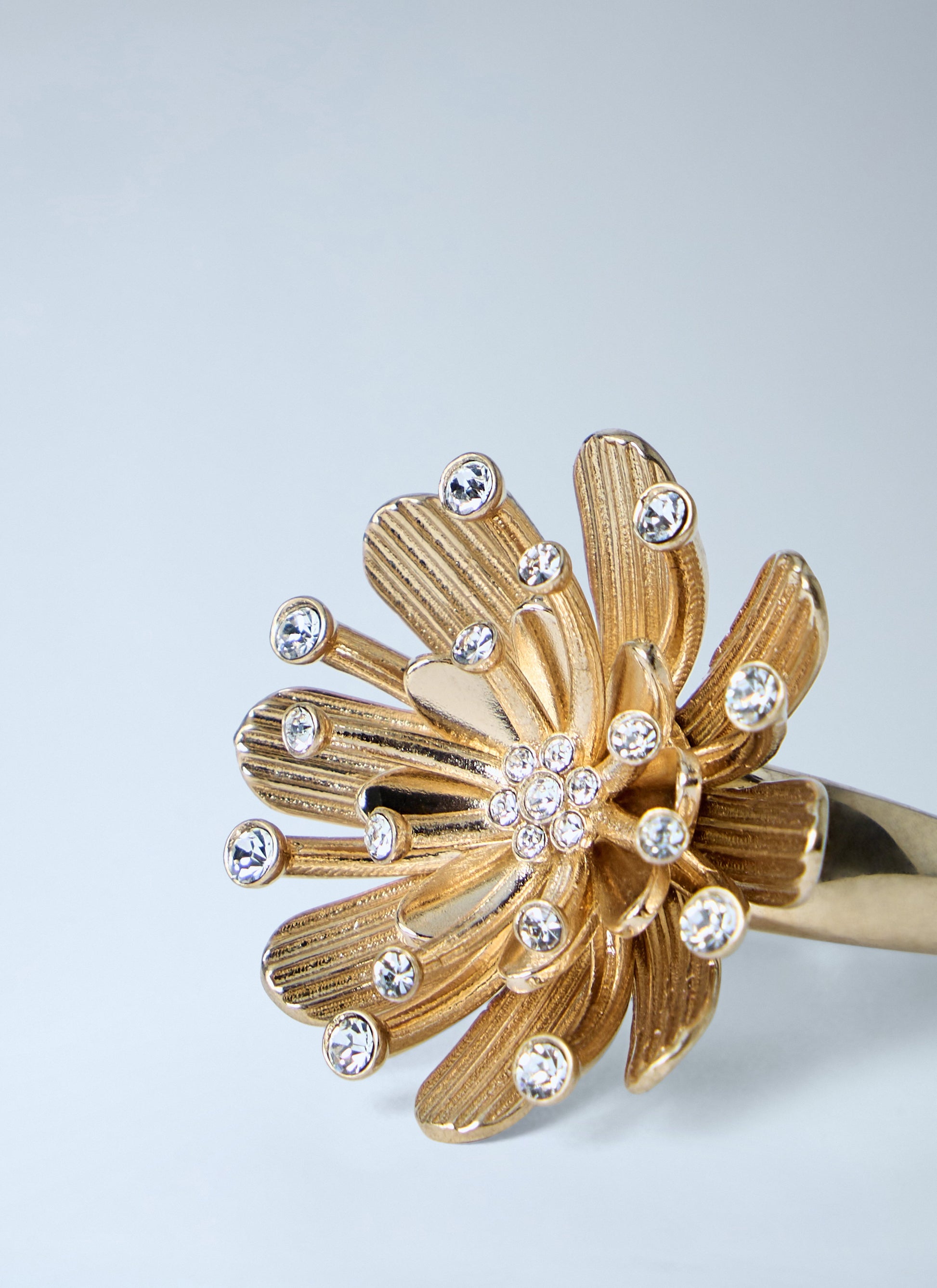 Miu Miu Women Mental Ring With Crystals MIU MIU