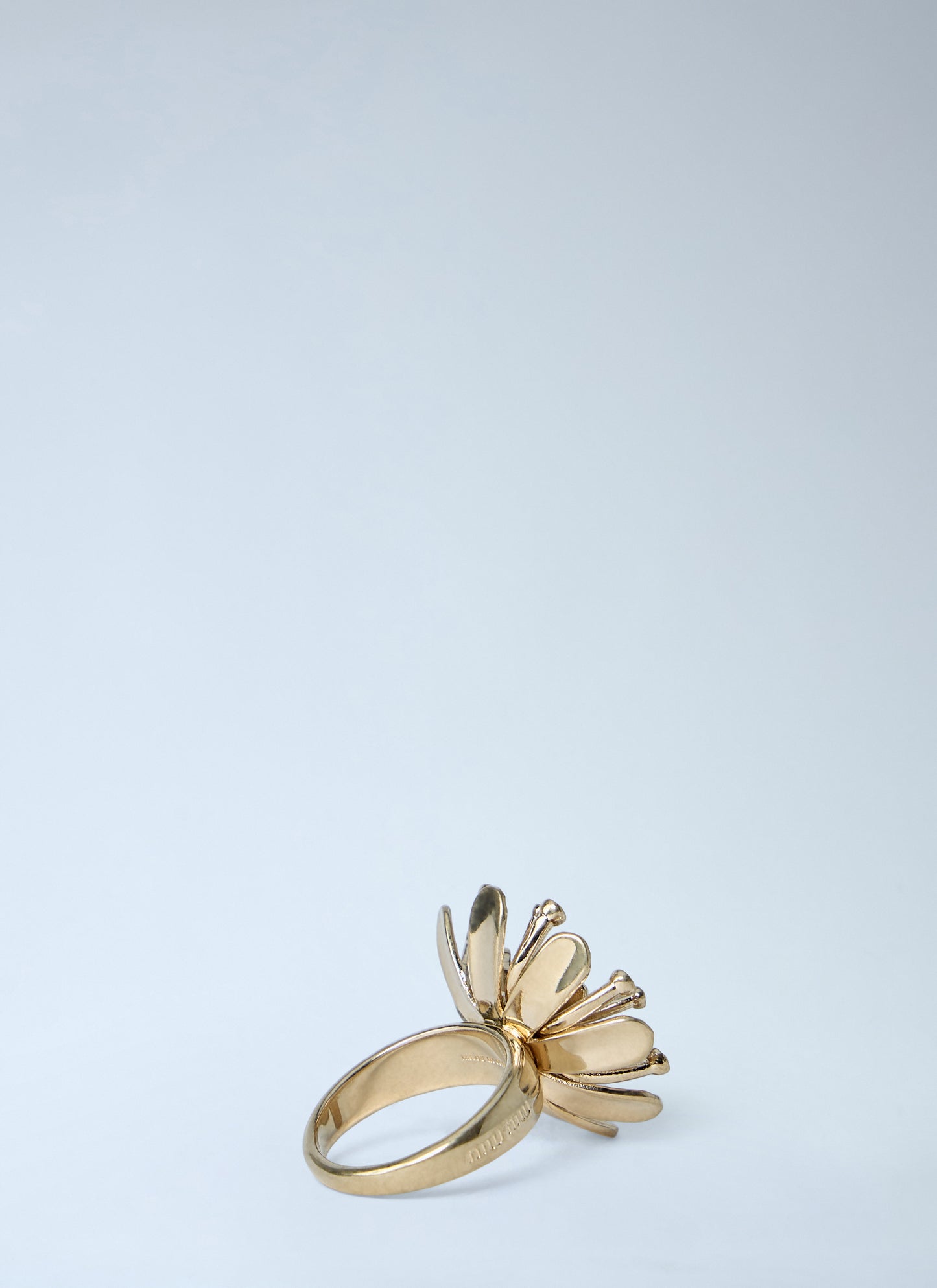 Miu Miu Women Mental Ring With Crystals MIU MIU