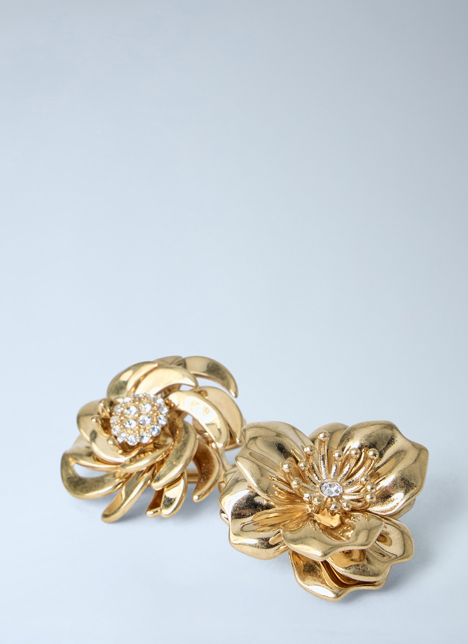 Miu Miu Women Mental Earrings With Crystals MIU MIU