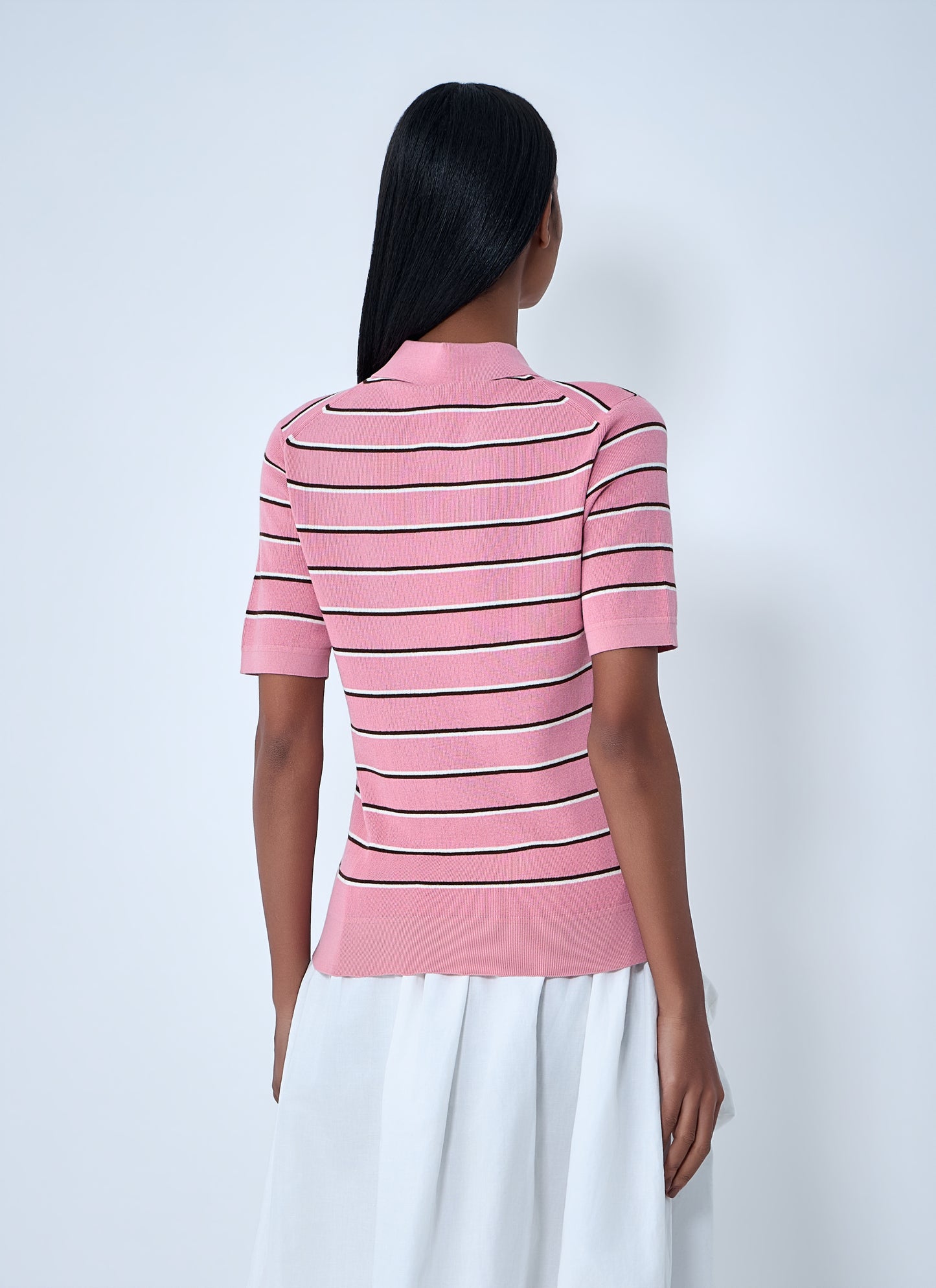 Miu Miu Women Striped Polo Shirt MIU MIU