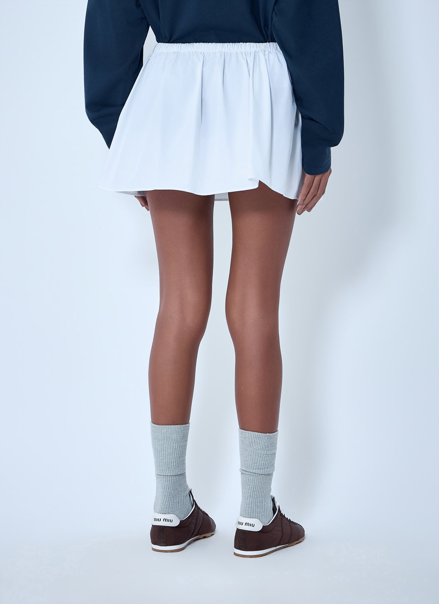 Miu Miu Women Drawstring Pocket Mini Skirt MIU MIU